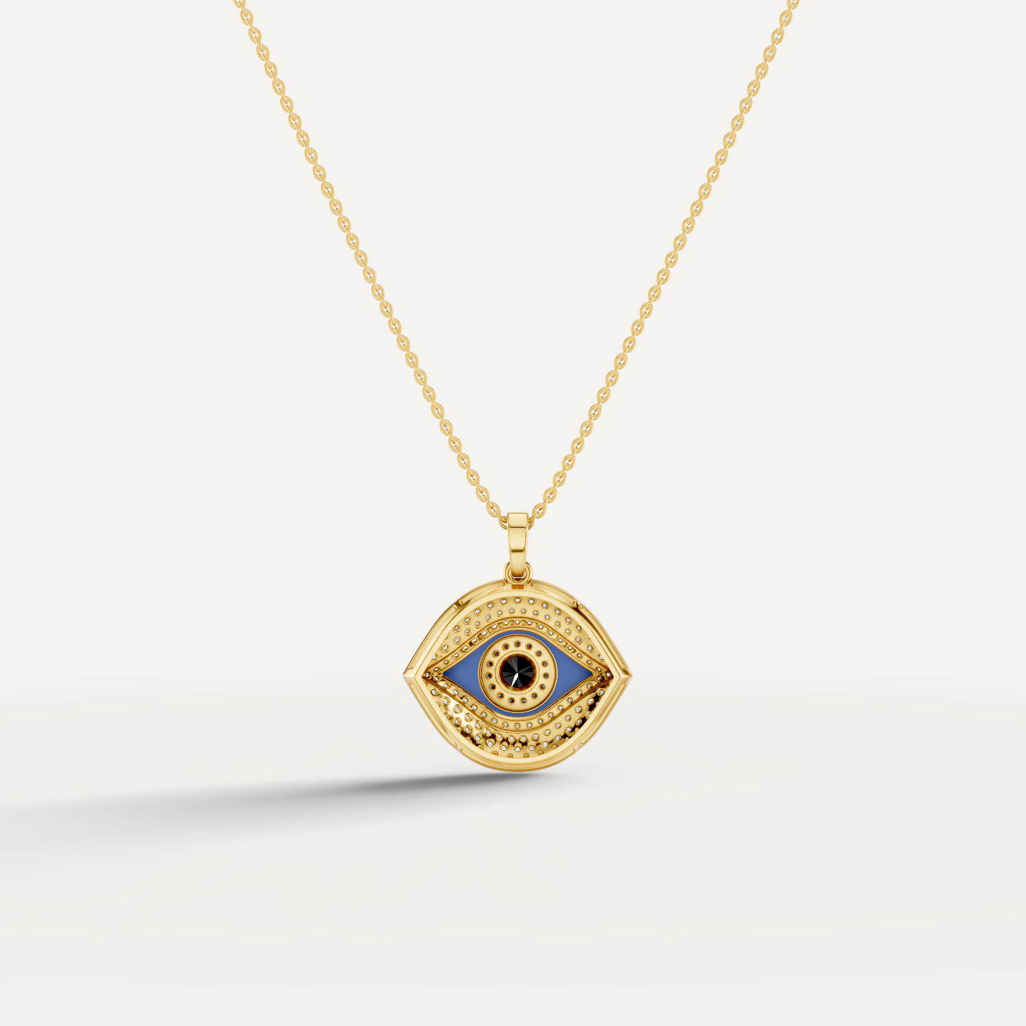 Iris, Evil Eye Pendant in 18K Yellow Gold