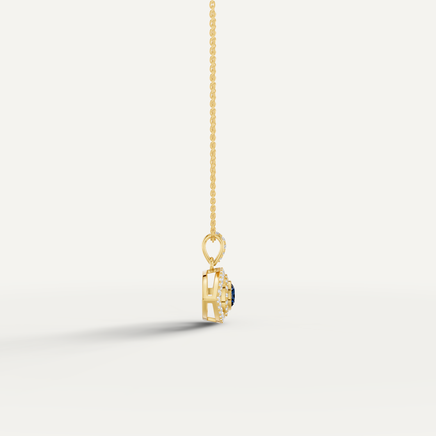 Nocturne, Evil Eye Pendant in 18K Yellow Gold