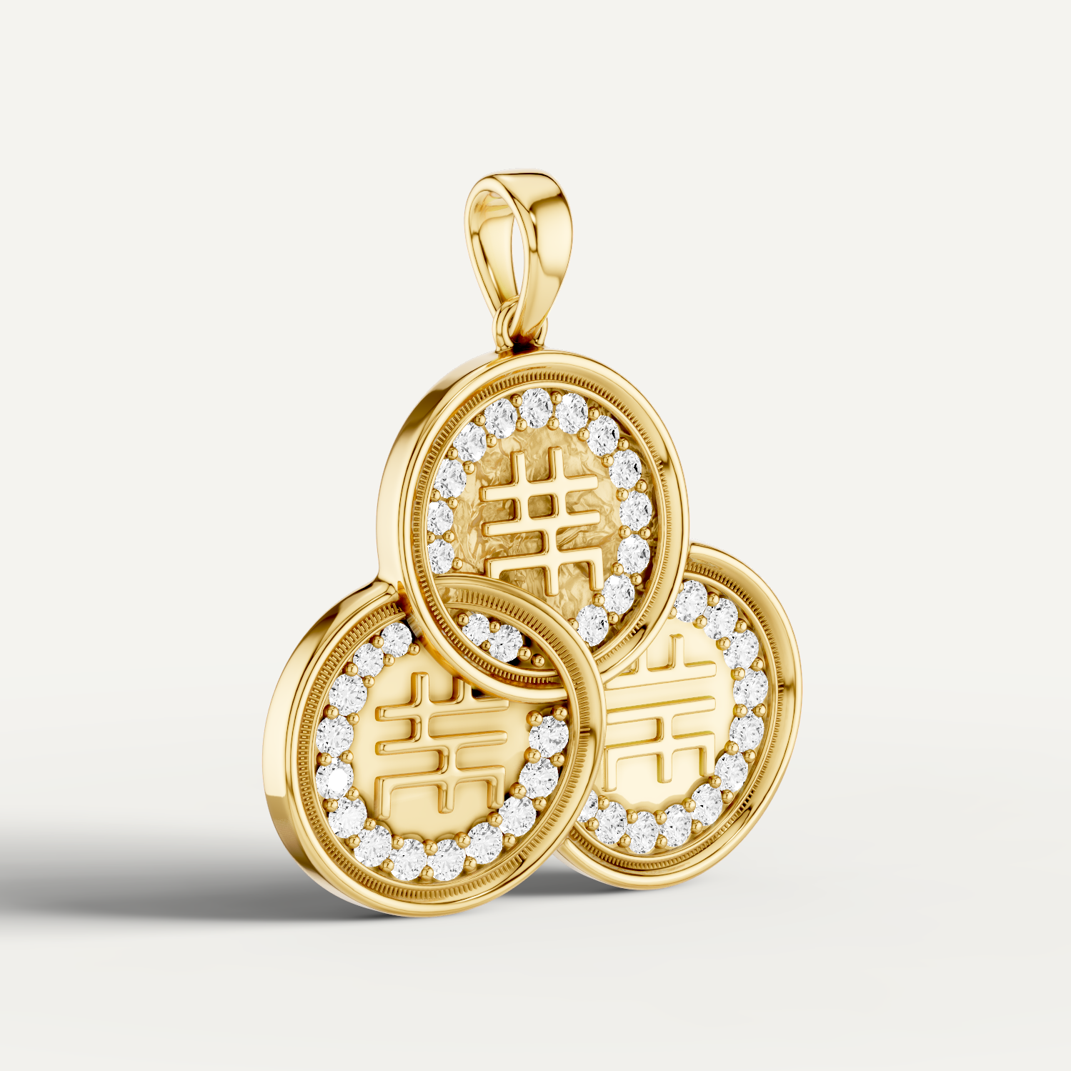 Chiclove, Feng Shui Pendant in 18K Yellow Gold