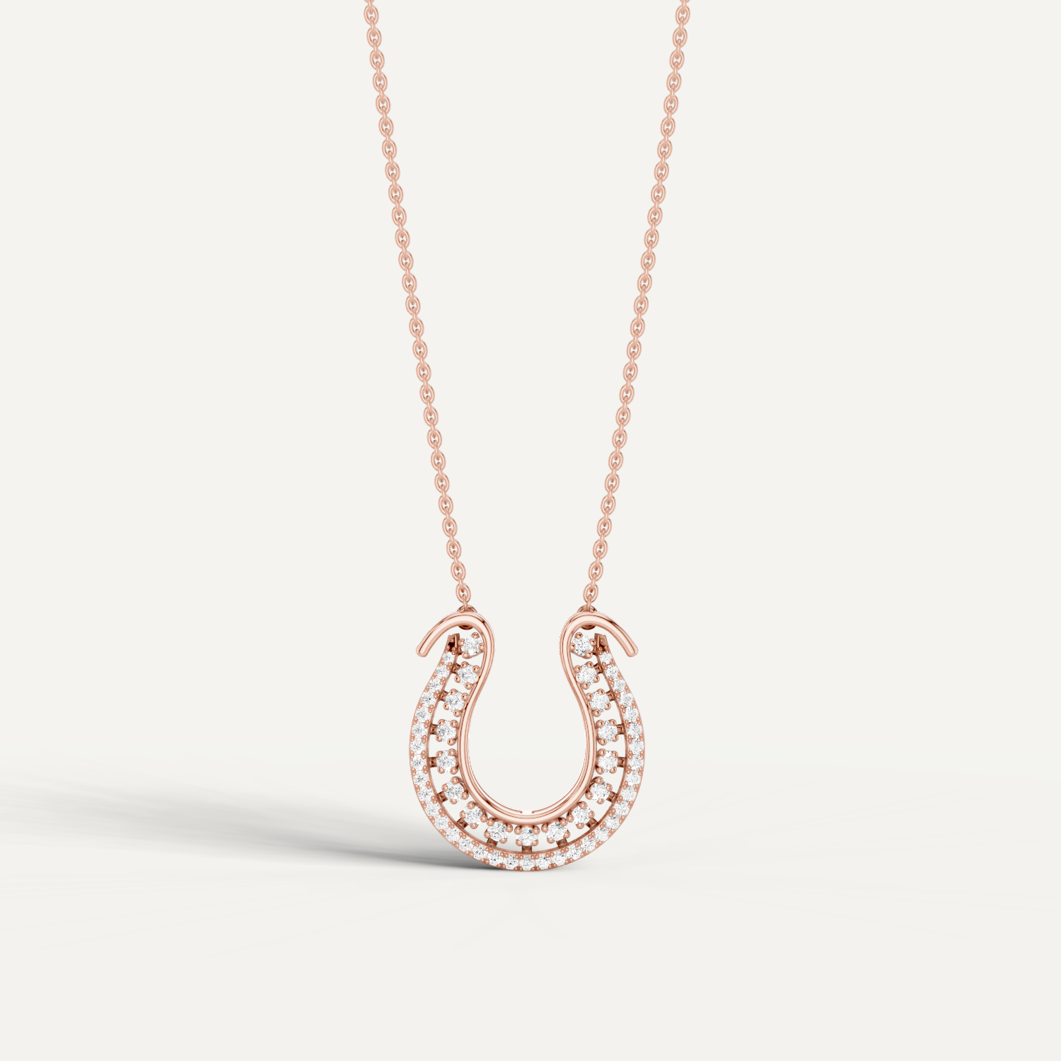Luckspur, Horseshoe Pendant in 18K Rose Gold