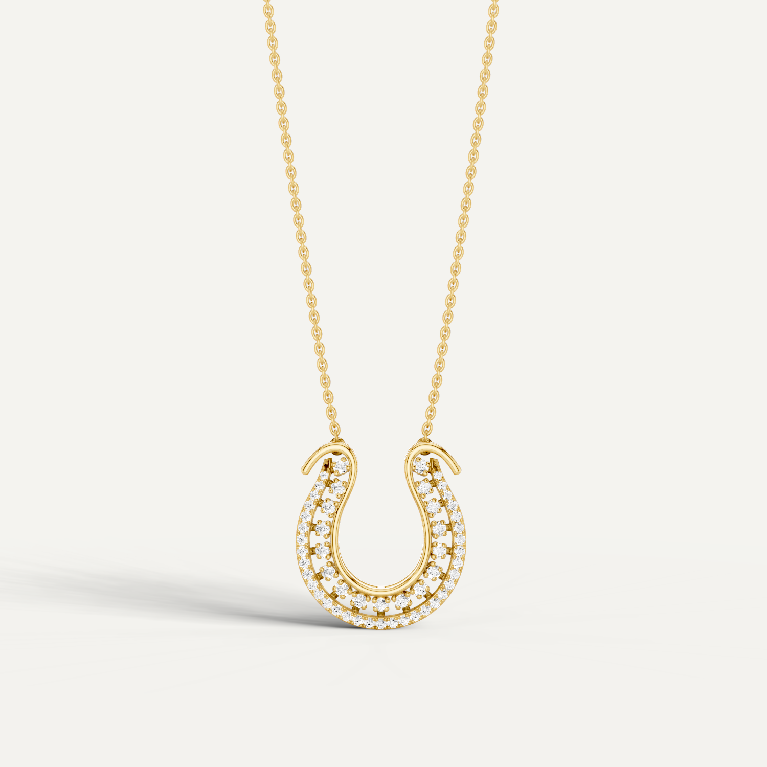 Luckspur, Horseshoe Pendant in 14K Yellow Gold