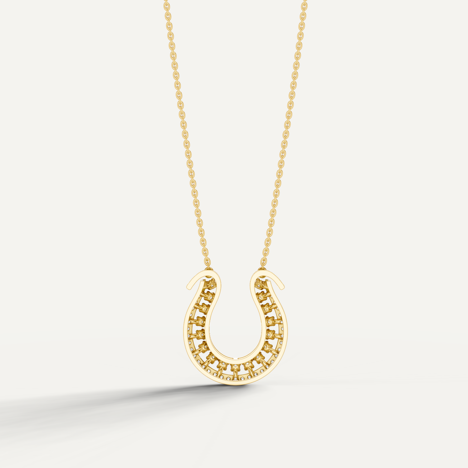 Luckspur, Horseshoe Pendant in 14K Yellow Gold
