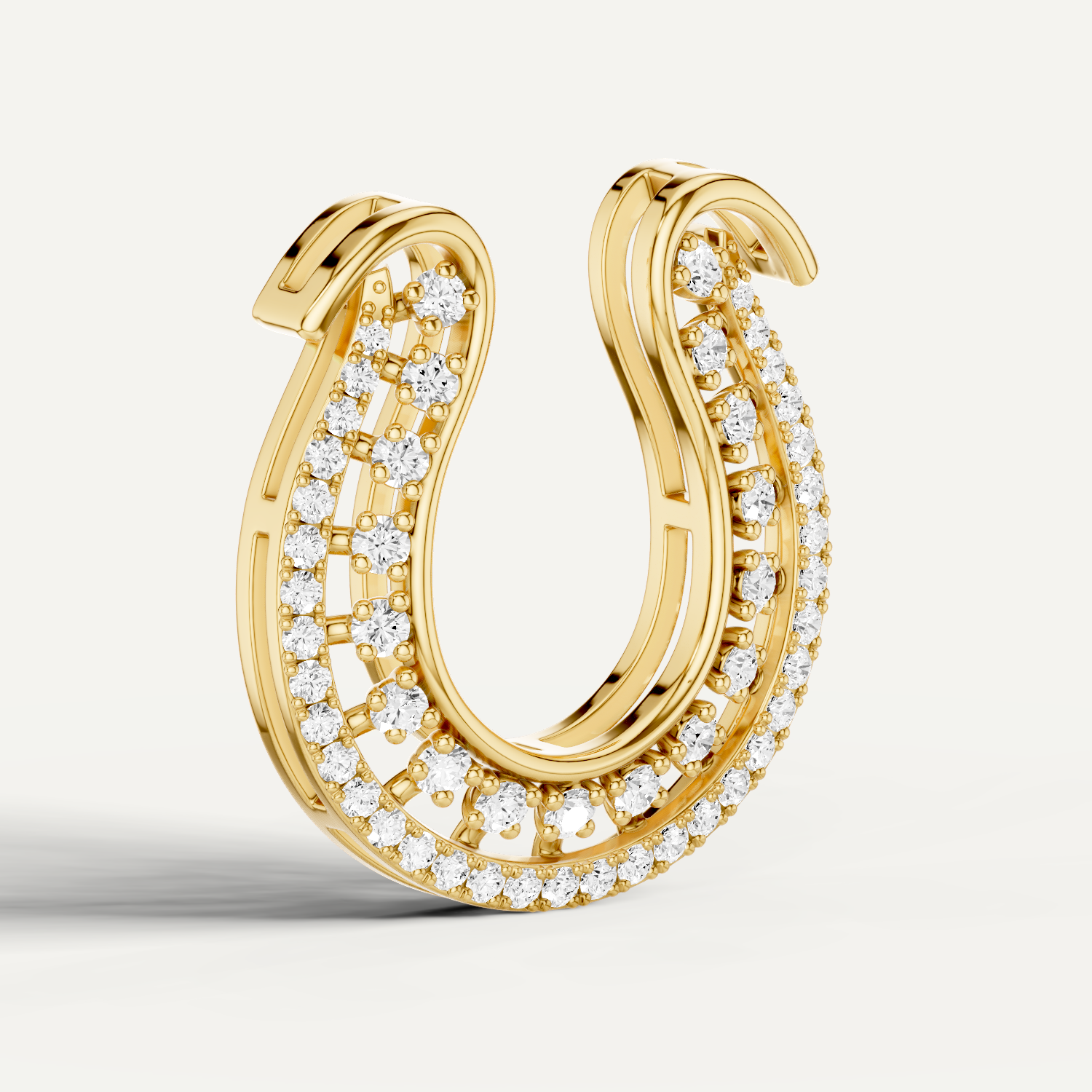 Luckspur, Horseshoe Pendant in 18K Yellow Gold