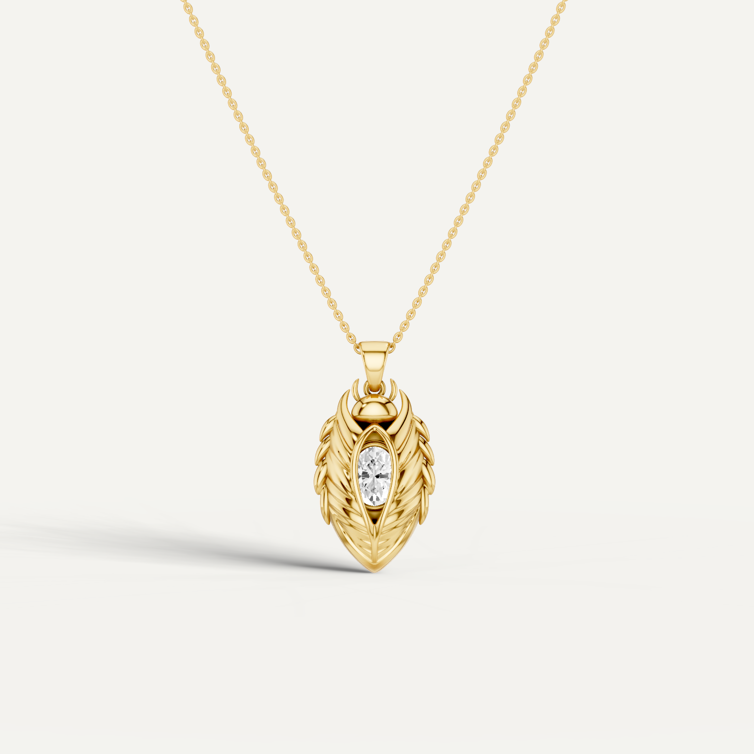 Scarabyne, Scarab Pendant in 18K Yellow Gold