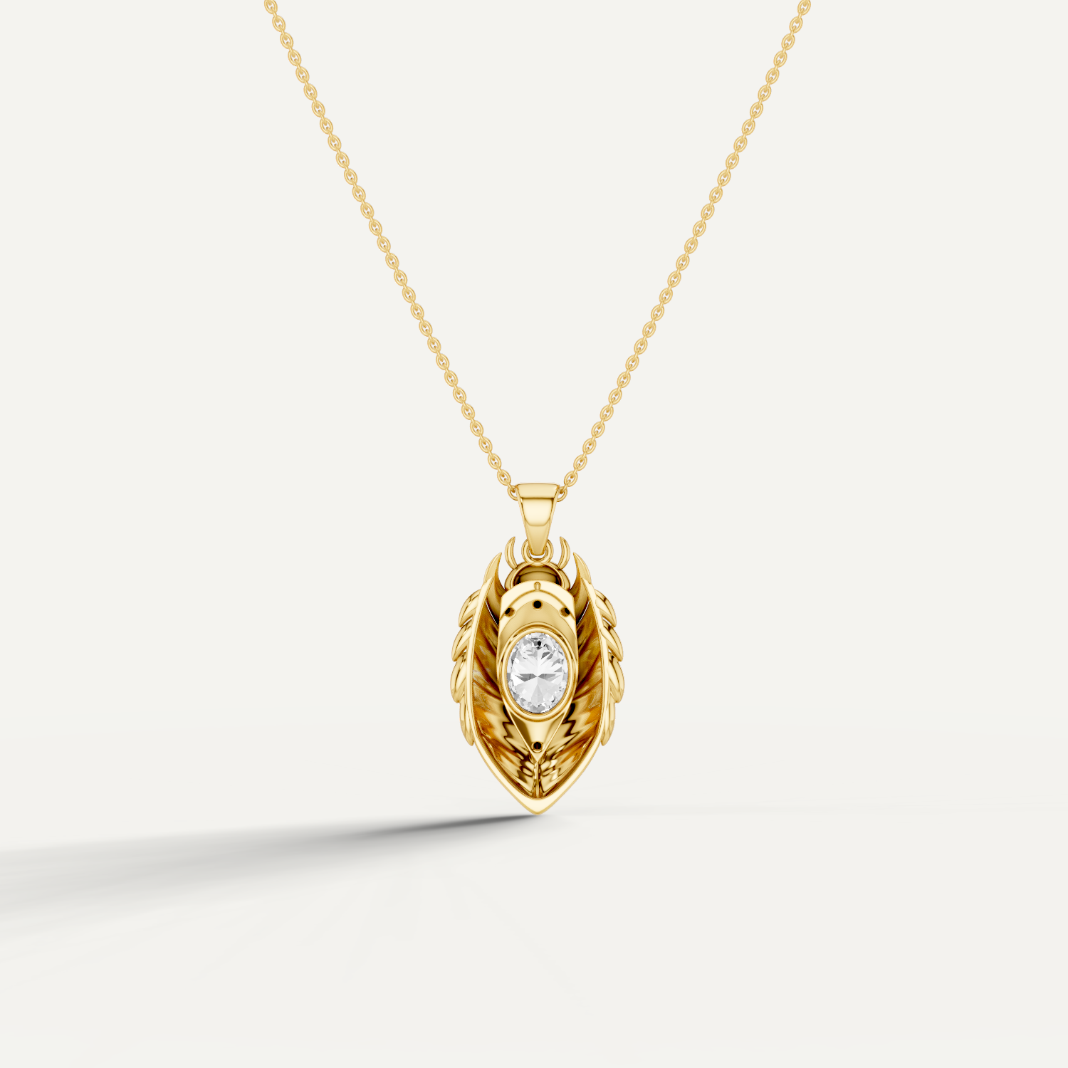 Scarabyne, Scarab Pendant in 18K Yellow Gold