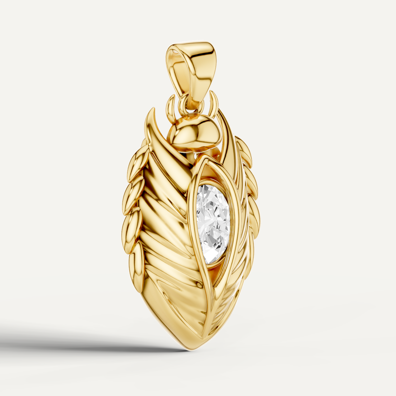 Scarabyne, Scarab Pendant in 18K Yellow Gold