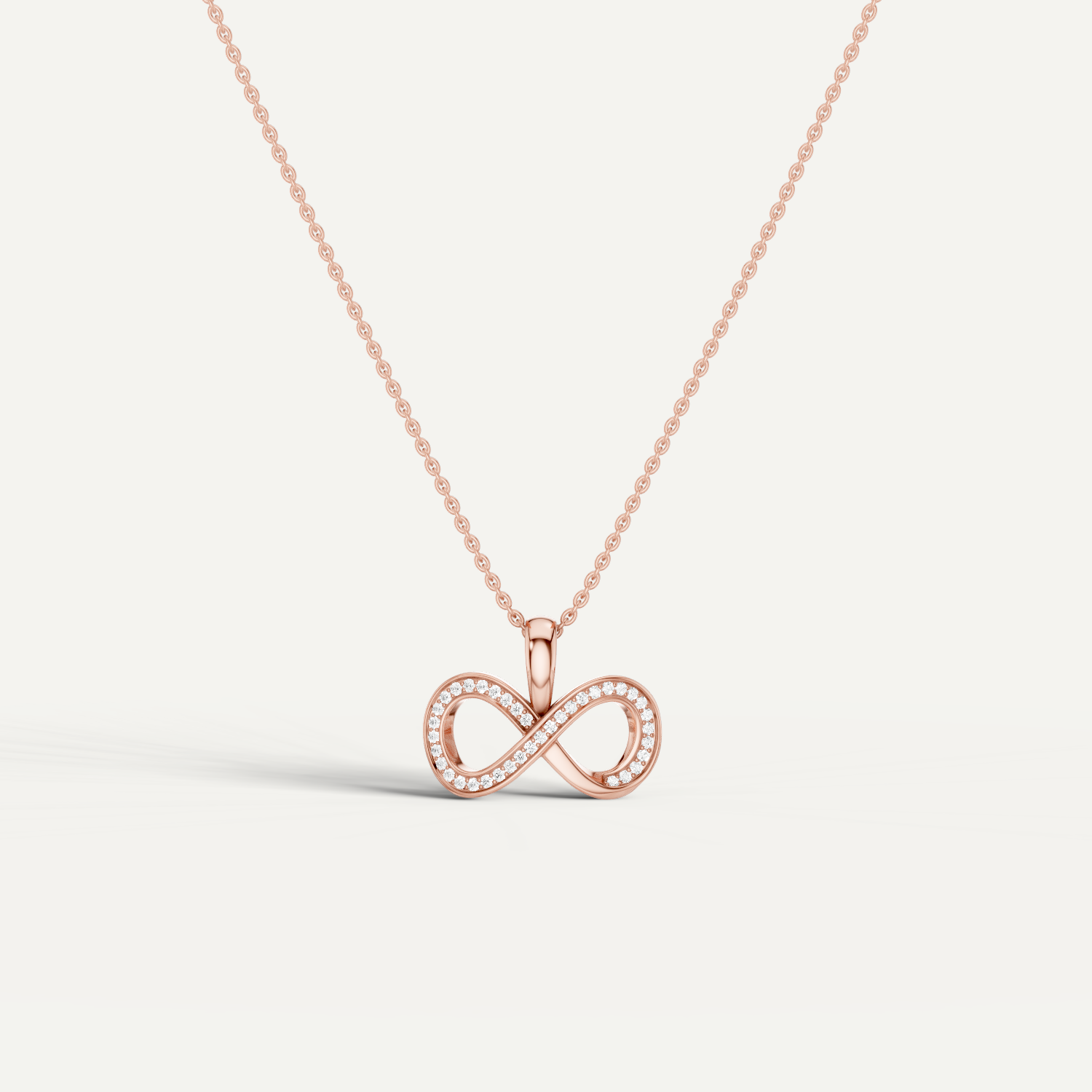 Infinitia, Infinity Pendant in 14K Rose Gold
