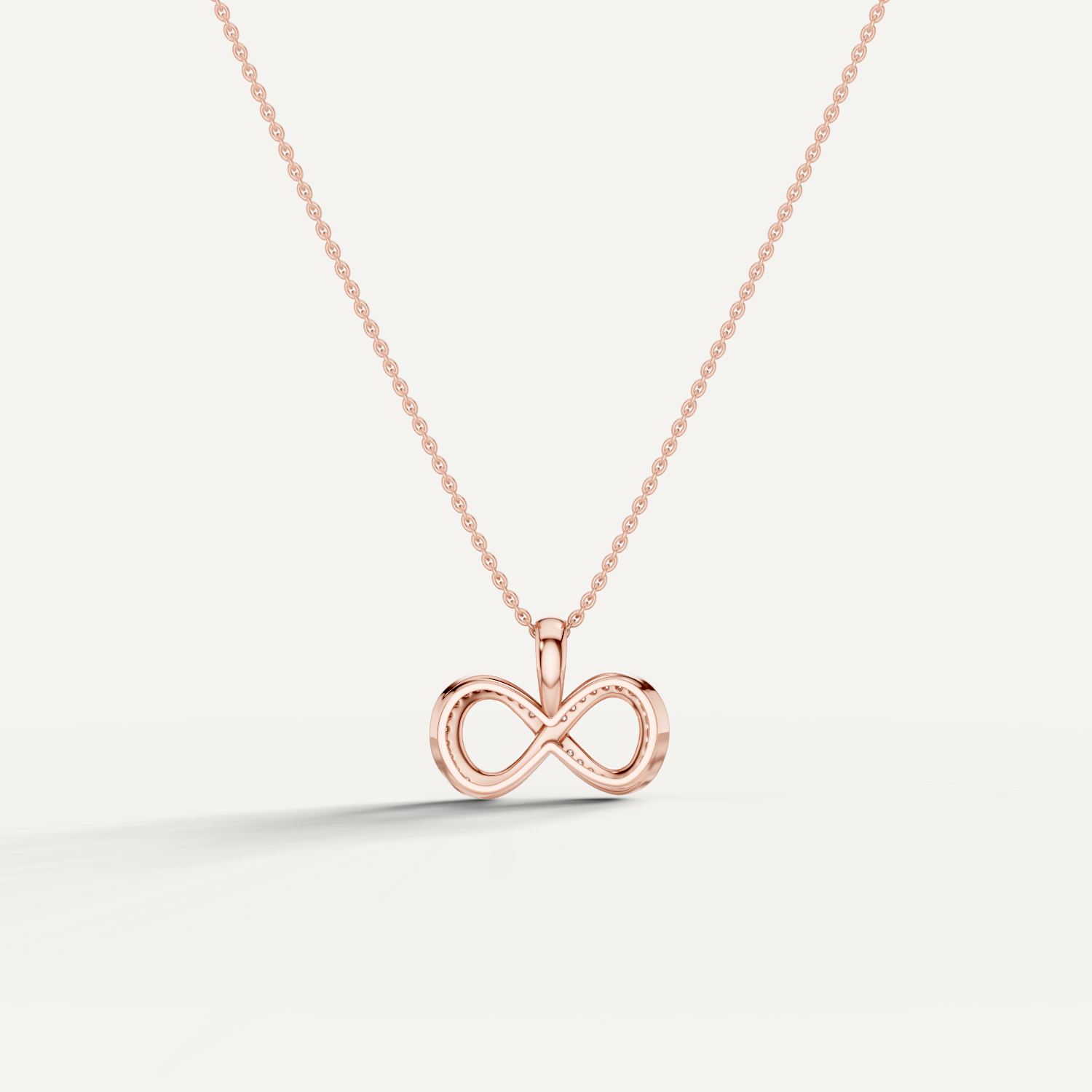 Infinitia, Infinity Pendant in 14K Rose Gold