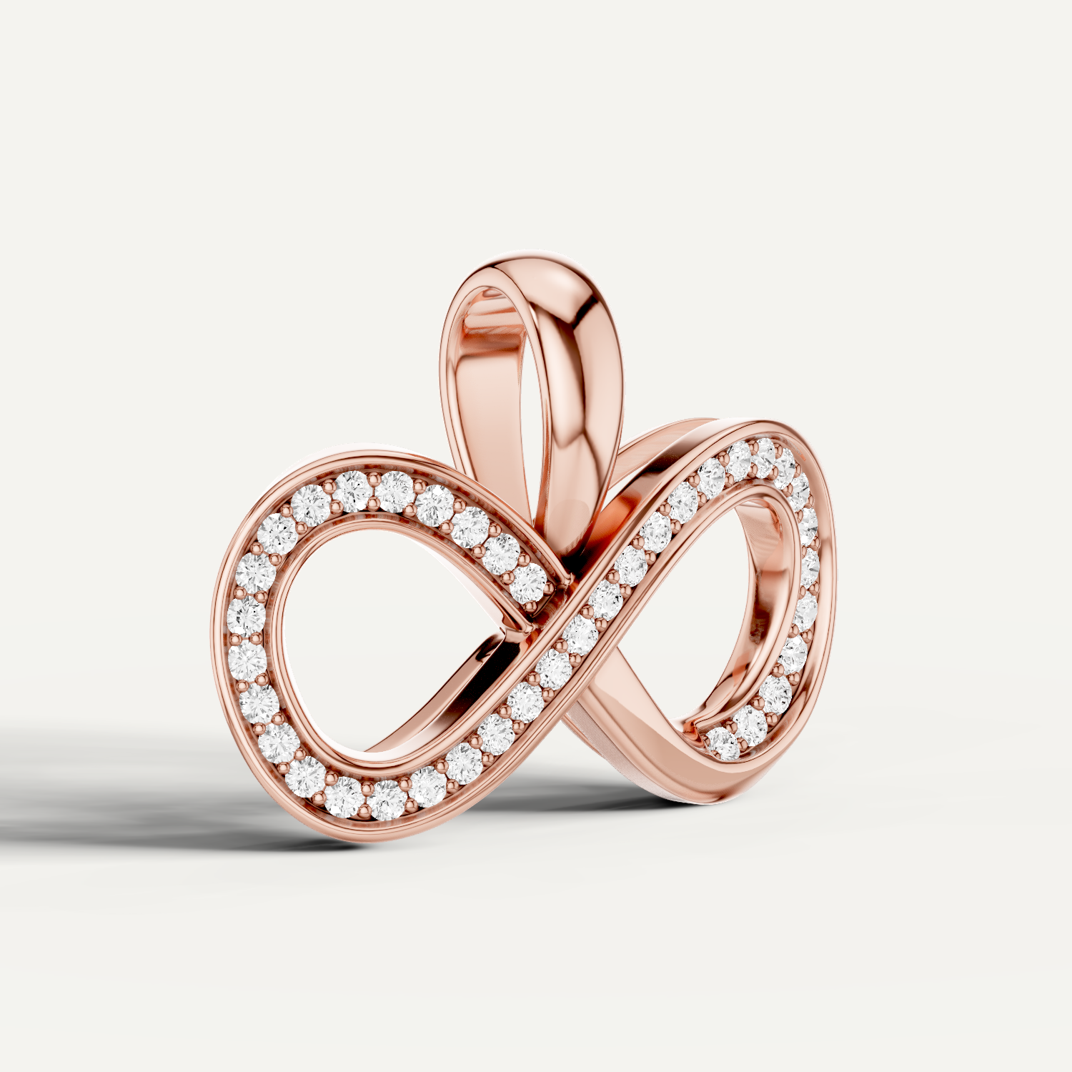 Infinitia, Infinity Pendant in 14K Rose Gold