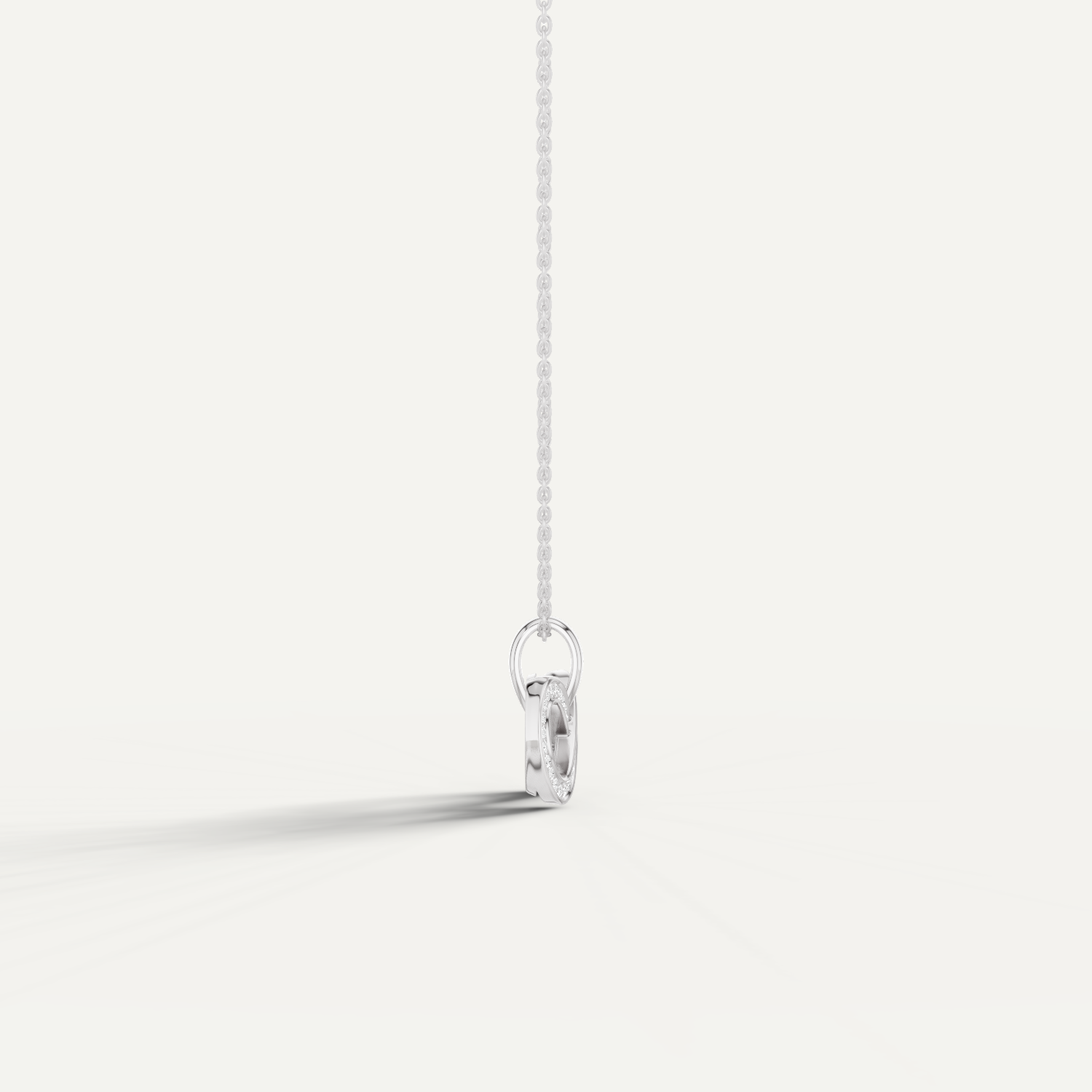 Infinitia, Infinity Pendant in 18K White Gold
