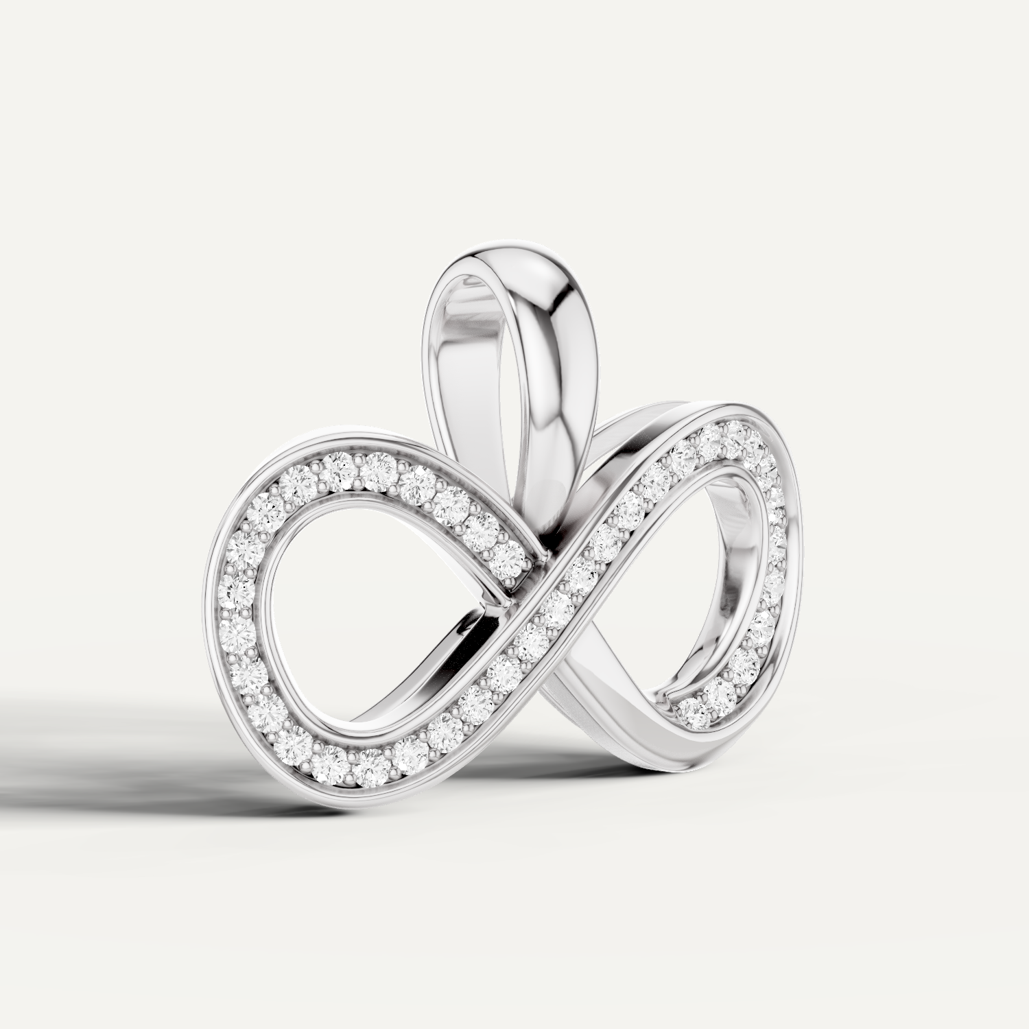 Infinitia, Infinity Pendant in 18K White Gold