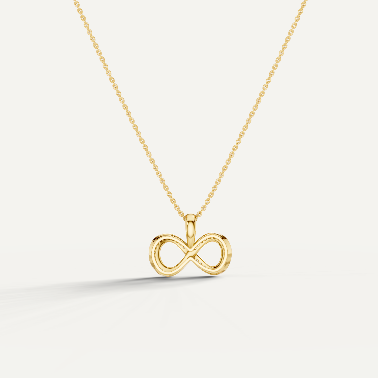Infinitia, Infinity Pendant in 14K Yellow Gold