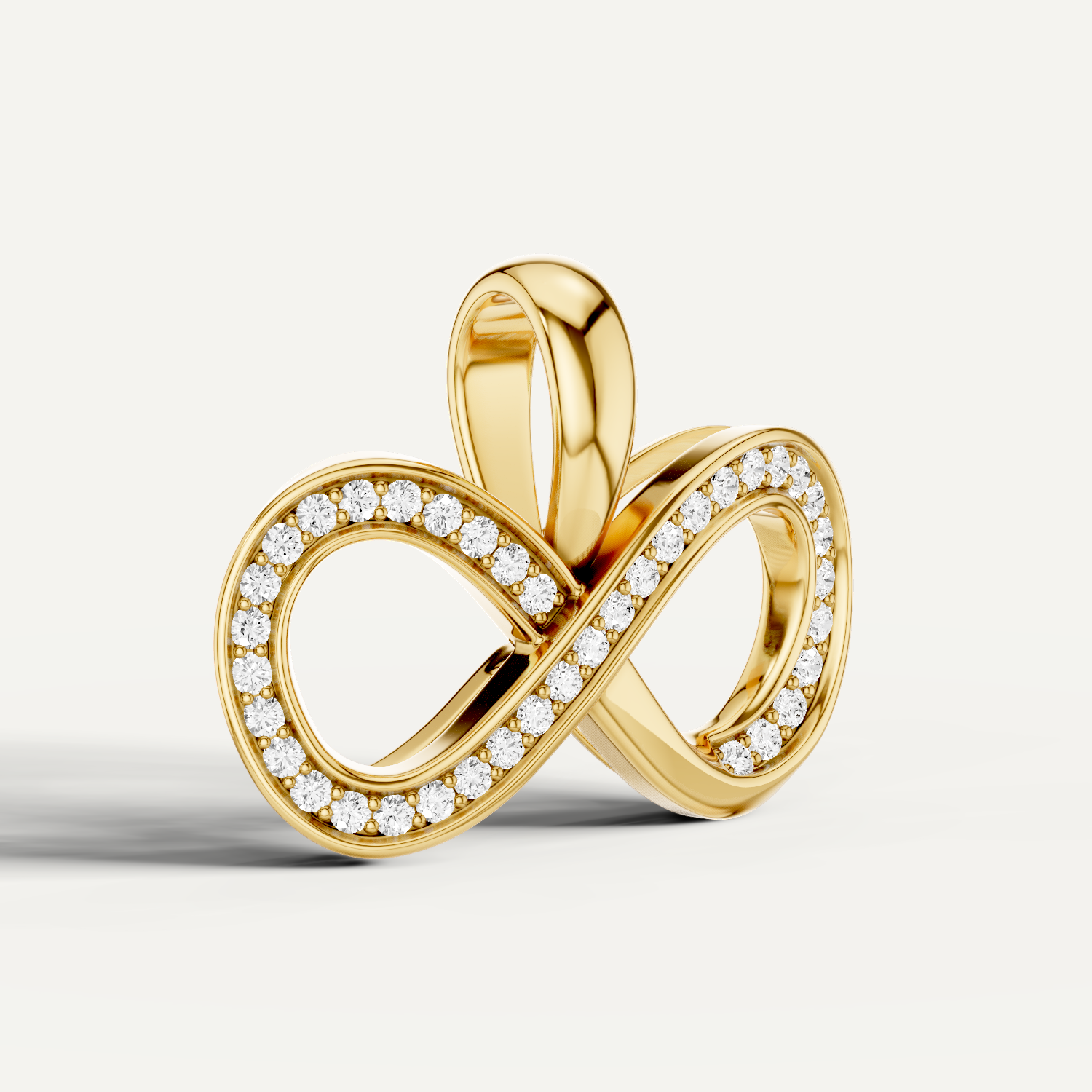 Infinitia, Infinity Pendant in 18K Yellow Gold