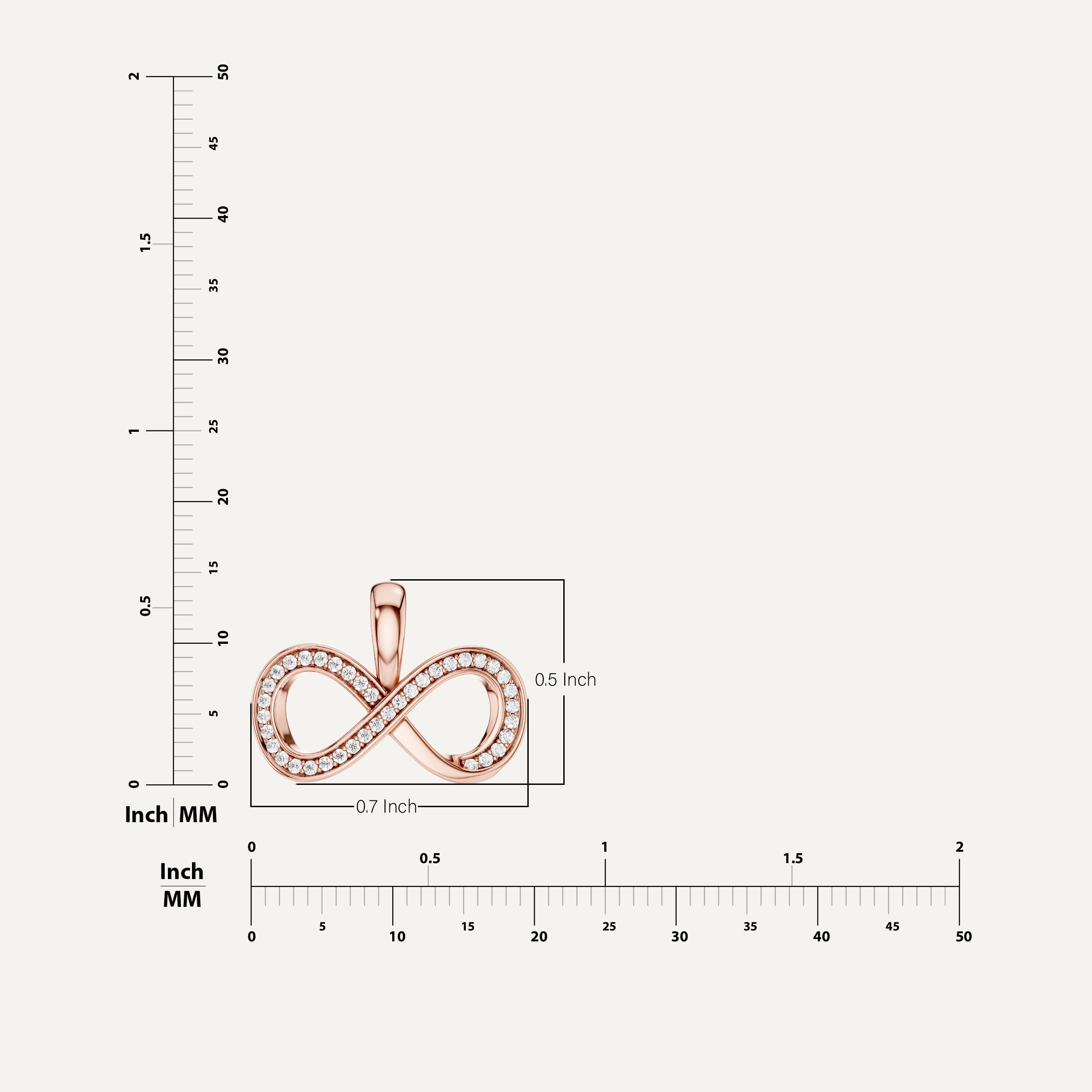 Infinitia, Infinity Pendant in 18K Rose Gold