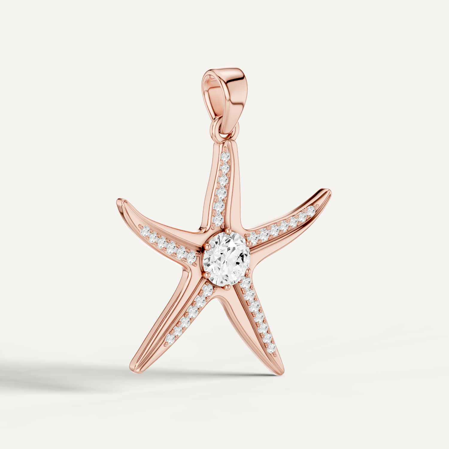 Seastar, Starfish Pendant in 18K Rose Gold
