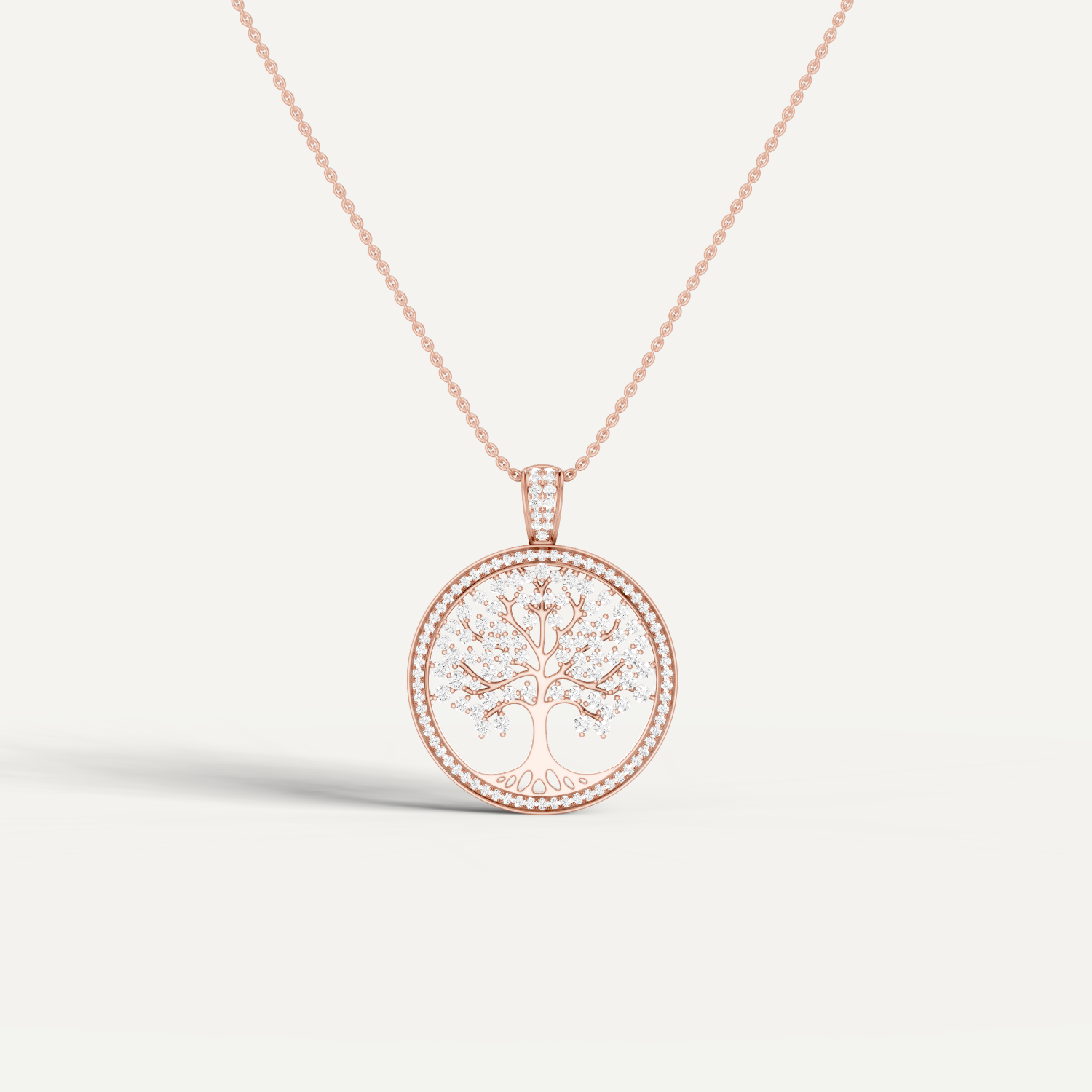 Vita, Tree of Life Pendant in 14K Rose Gold