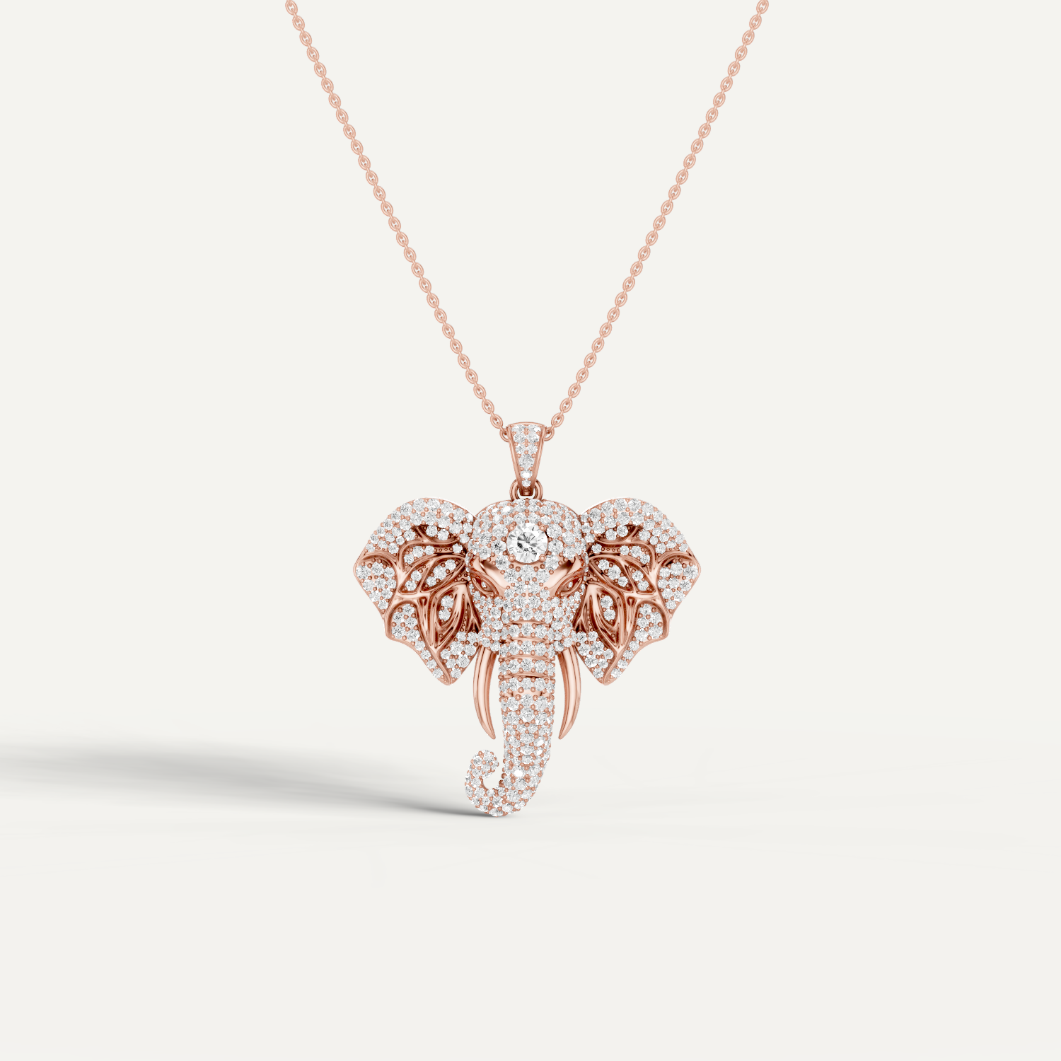 Varana, Elephant Pendant in 18K Rose Gold