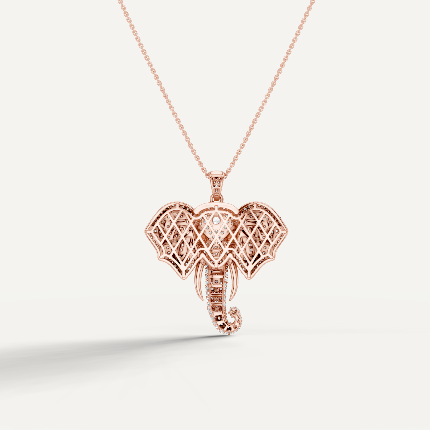 Varana, Elephant Pendant in 18K Rose Gold
