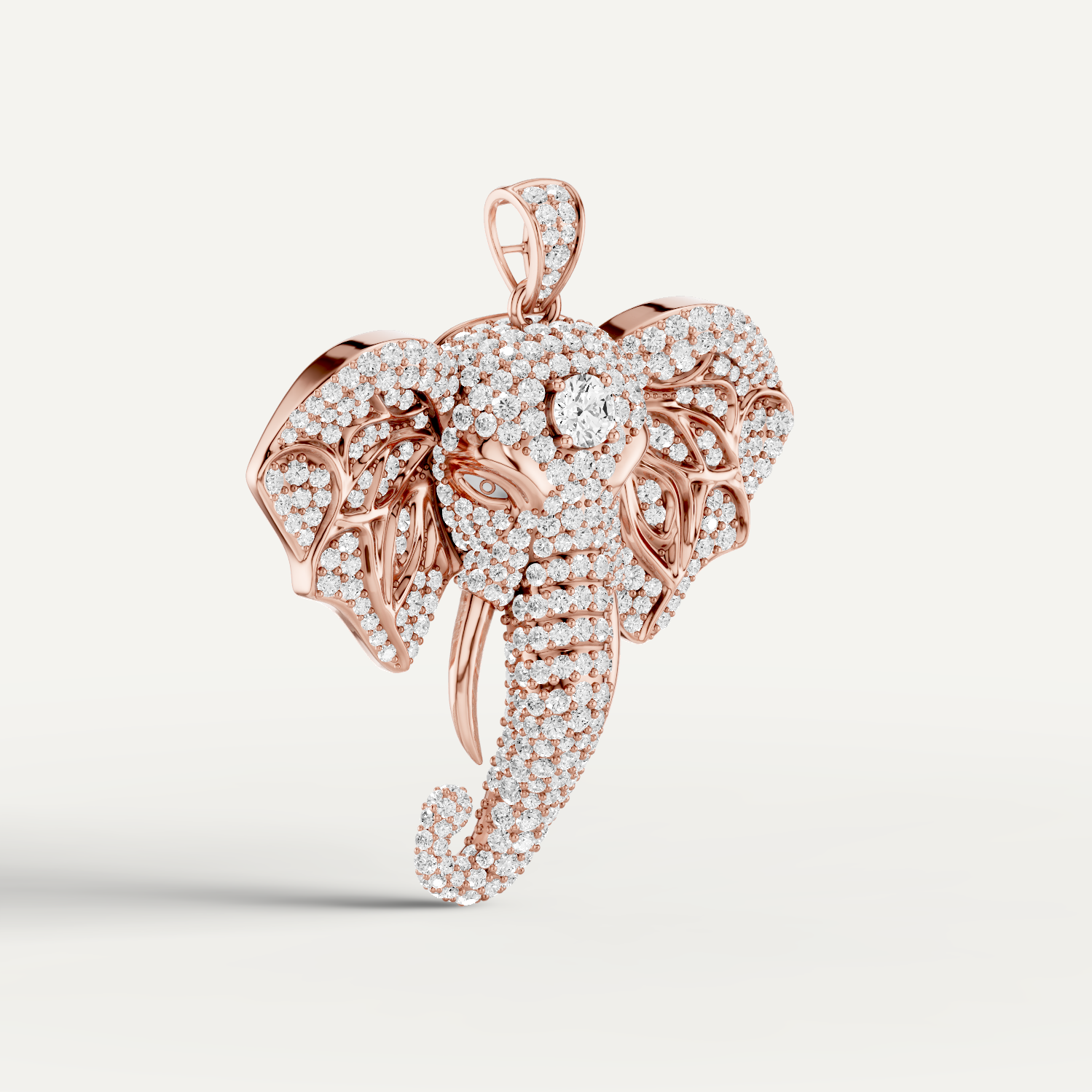 Varana, Elephant Pendant in 18K Rose Gold
