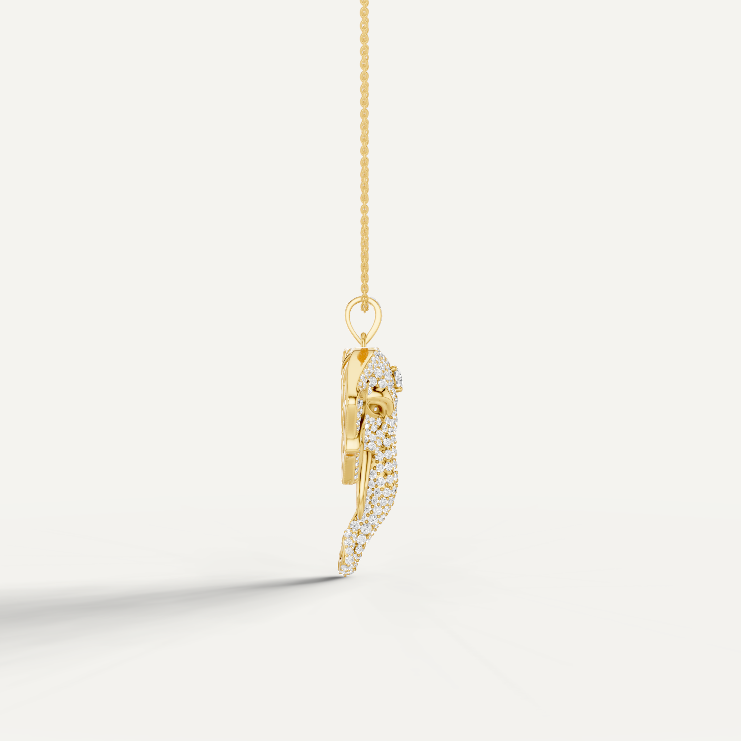 Varana, Elephant Pendant in 18K Yellow Gold
