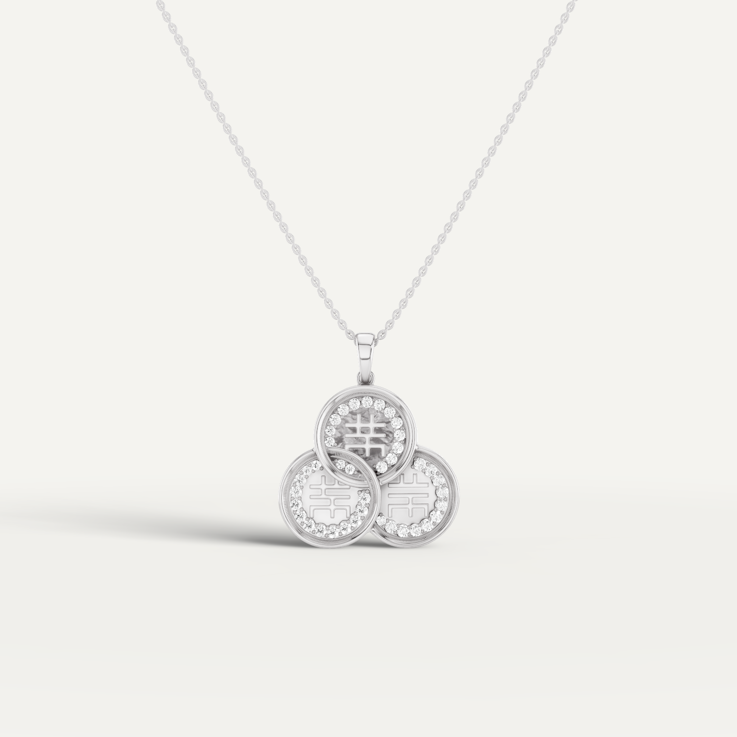 Chiclove, Feng Shui Pendant in 18K White Gold