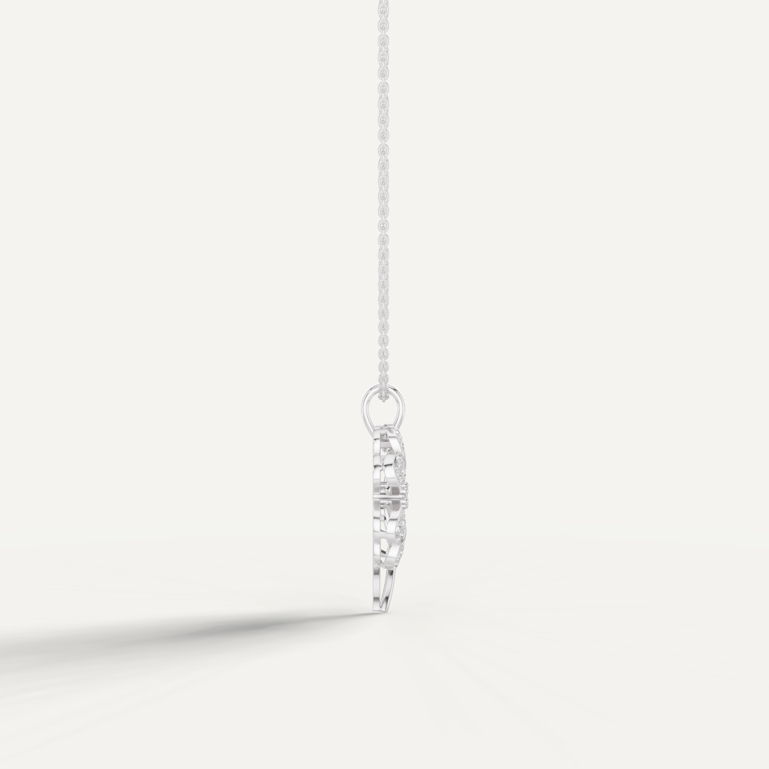Chamour, Clover Leaf Pendant in 18K White Gold