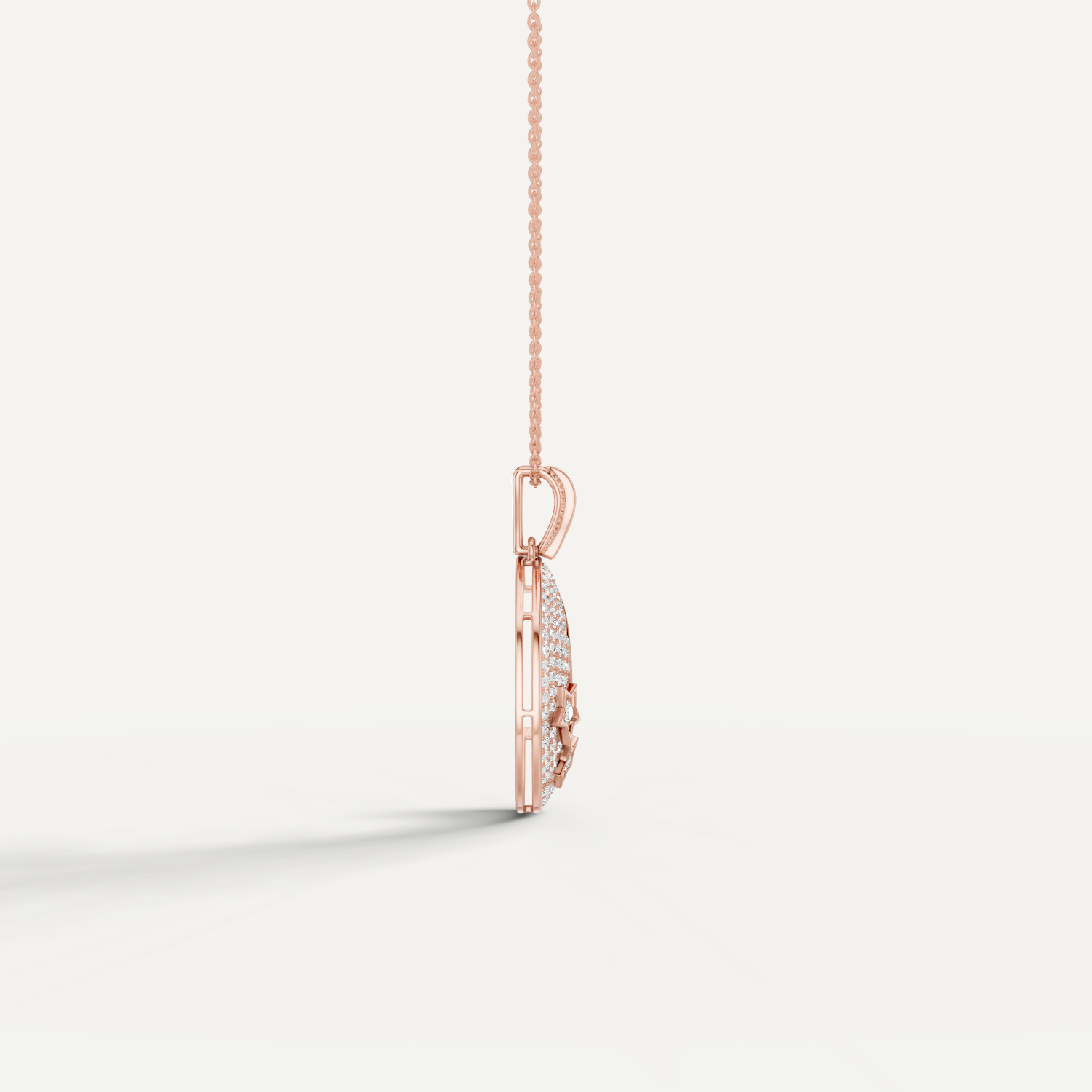 Luna, Moon Pendant in 14K Rose Gold