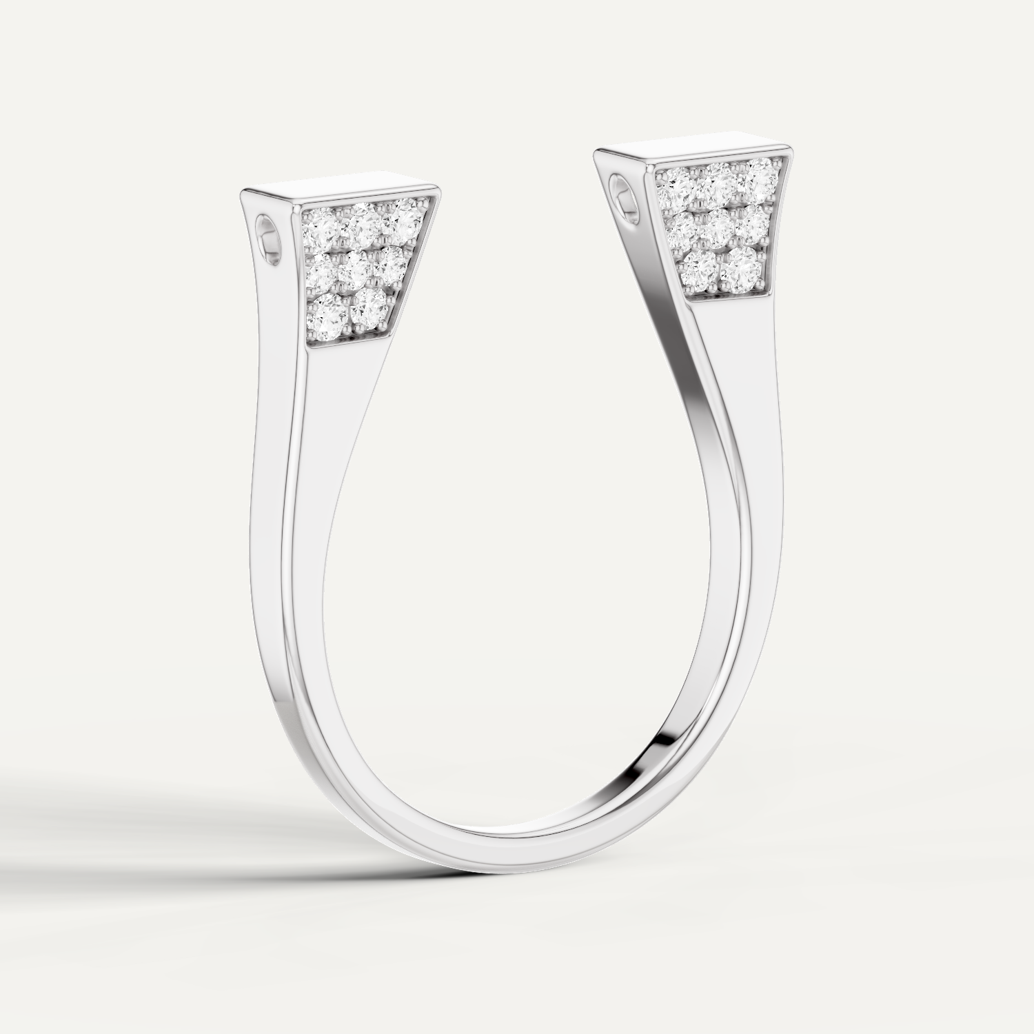 Lightspur, Horseshoe Pendant in 14K White Gold