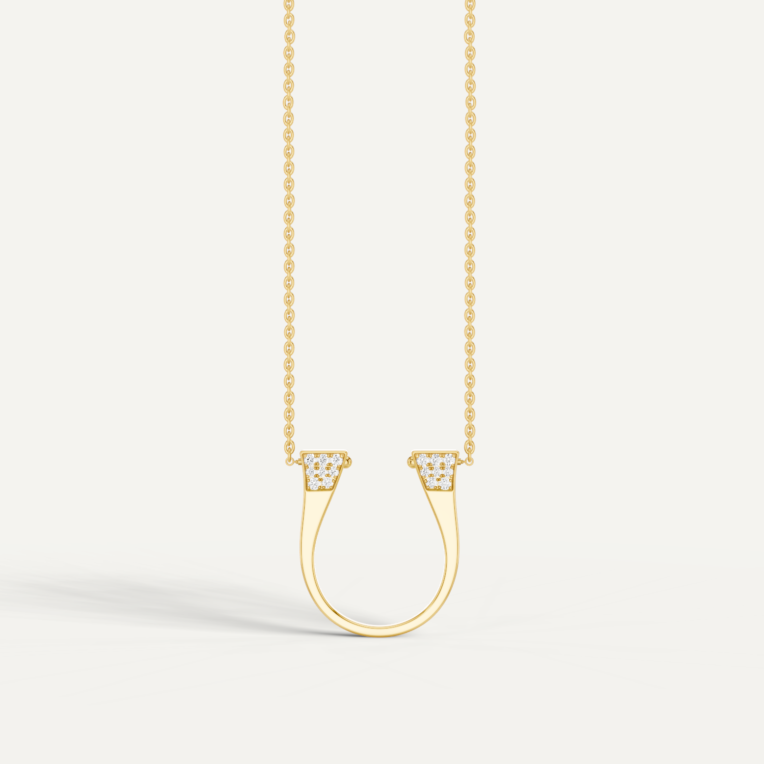 Lightspur, Horseshoe, Pendant in 14K Yellow Gold