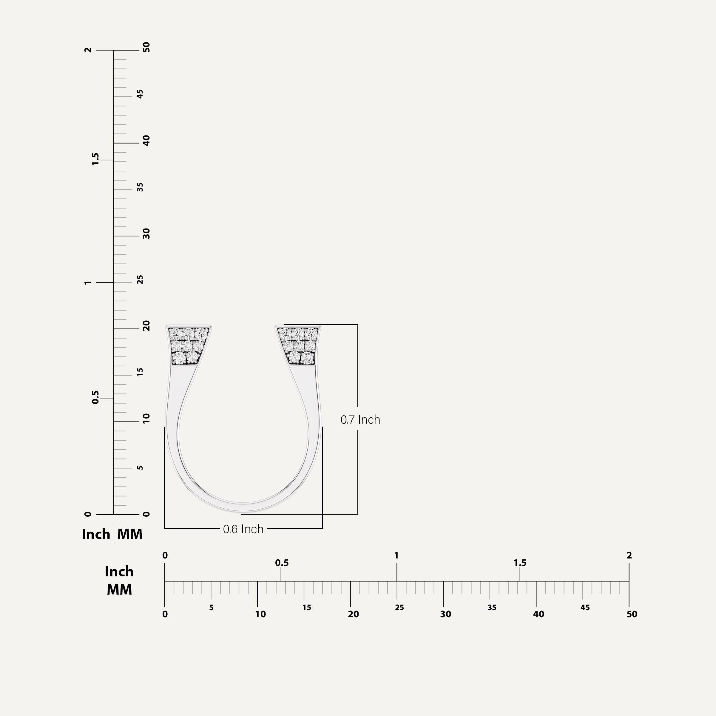 Lightspur, Horseshoe Pendant in 18K White Gold
