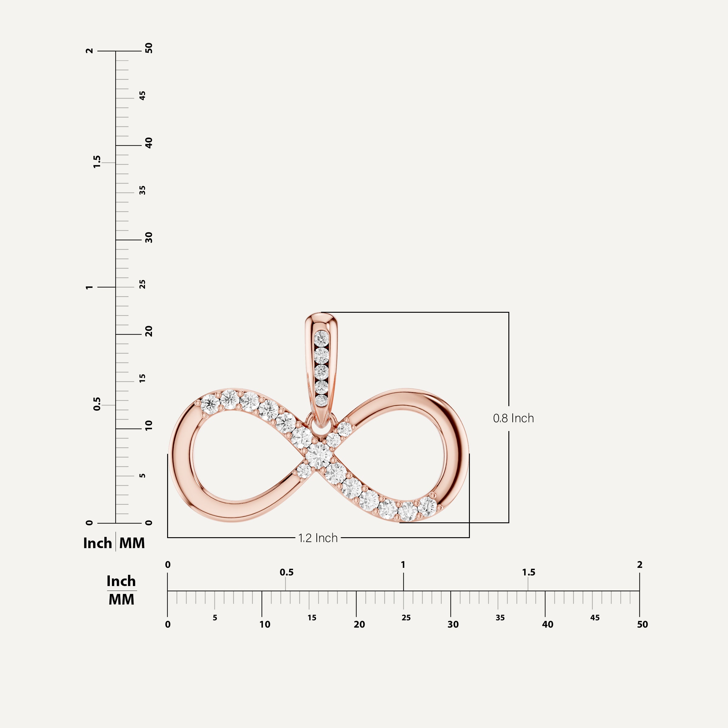 Eternia, Infinity Pendant in 14K Rose Gold