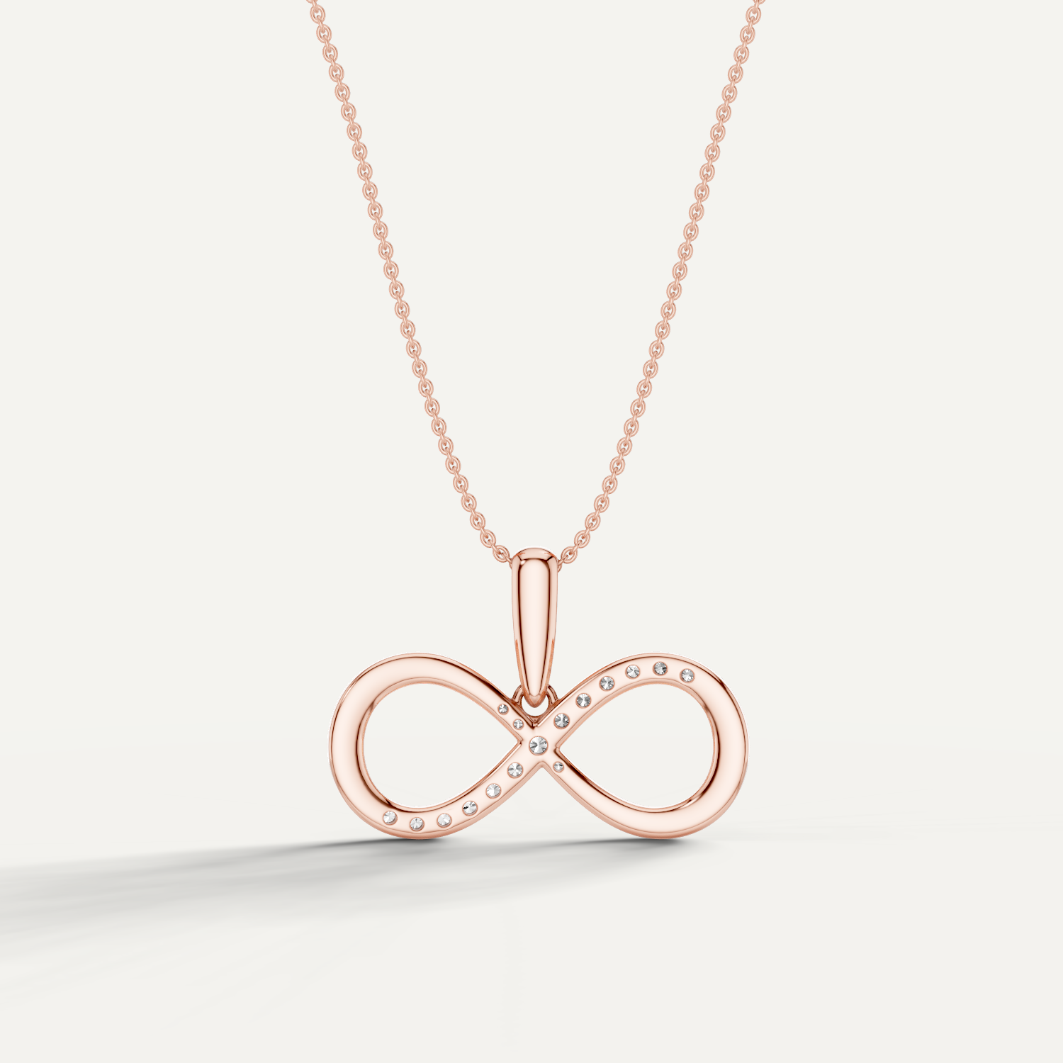 Eternia, Infinity Pendant in 14K Rose Gold