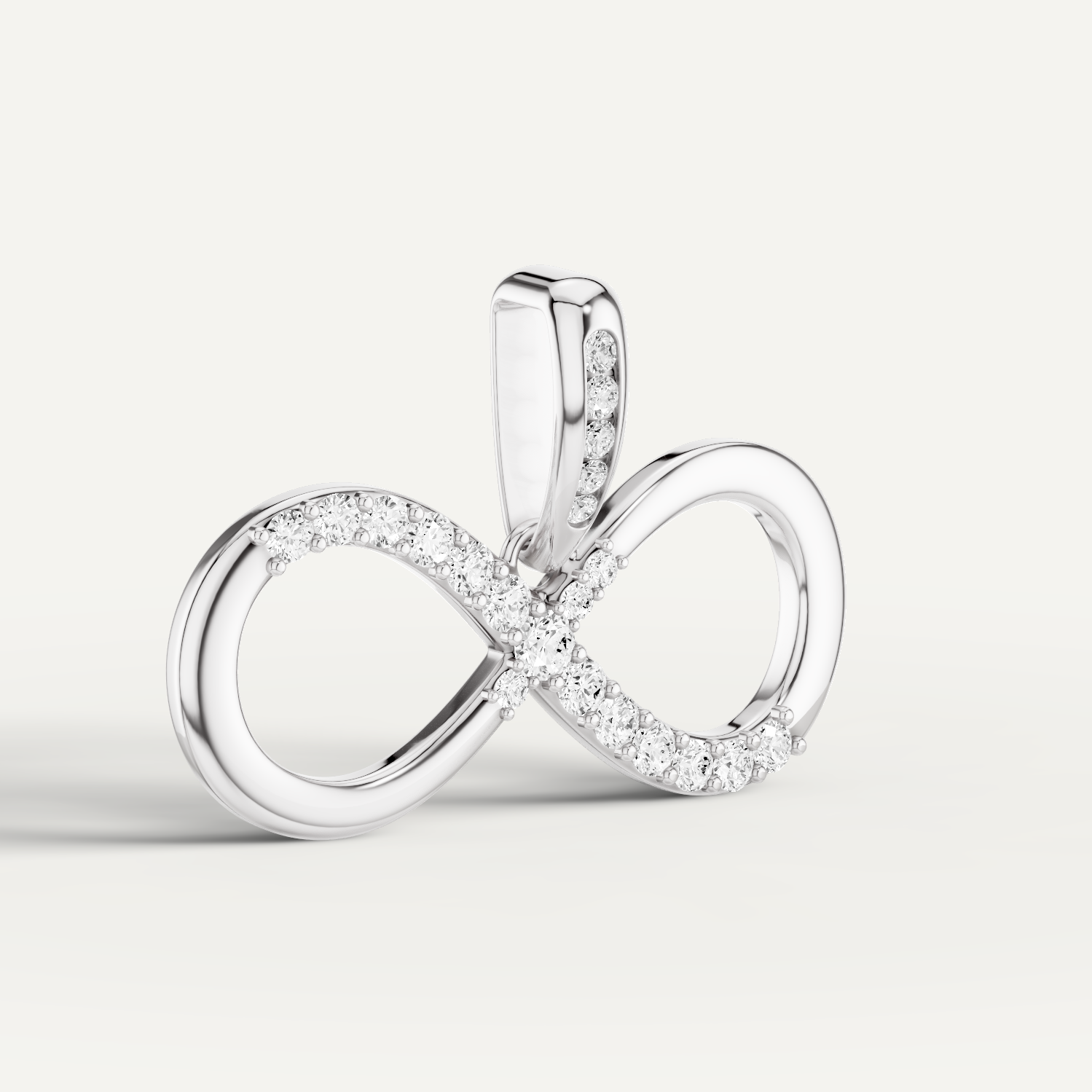 Eternia, Infinity Pendant in 14K White Gold