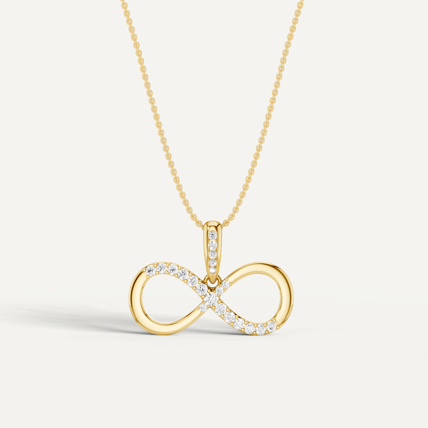 Eternia, Infinity Pendant in 14K Yellow Gold