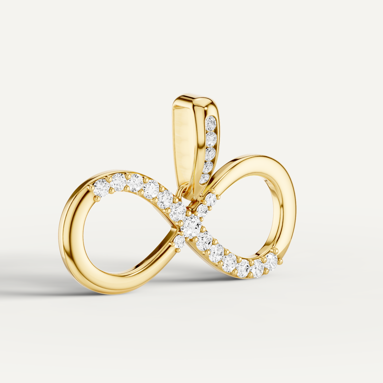 Eternia, Infinity Pendant in 14K Yellow Gold