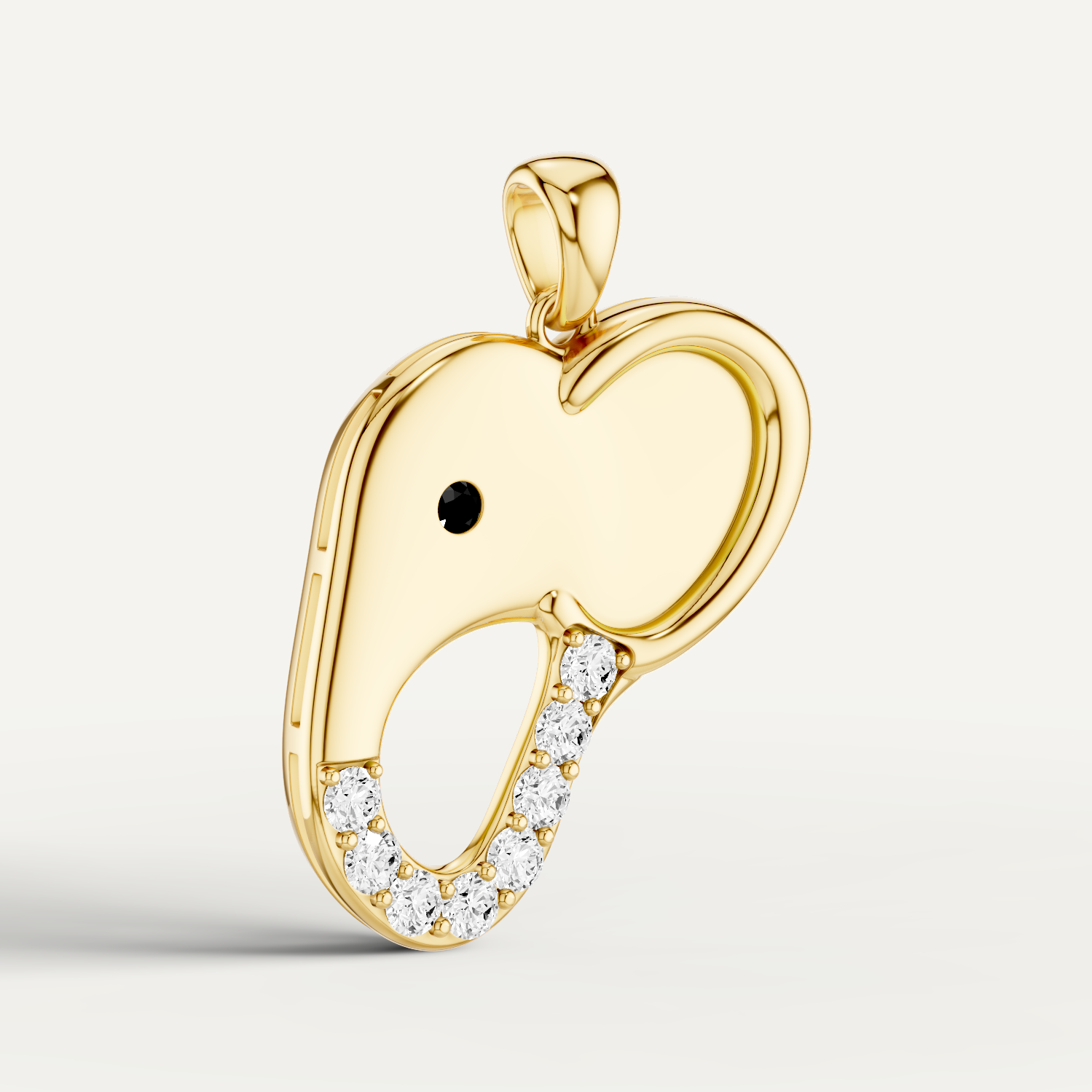 Elli, Elephant Pendant in 18K Yellow Gold