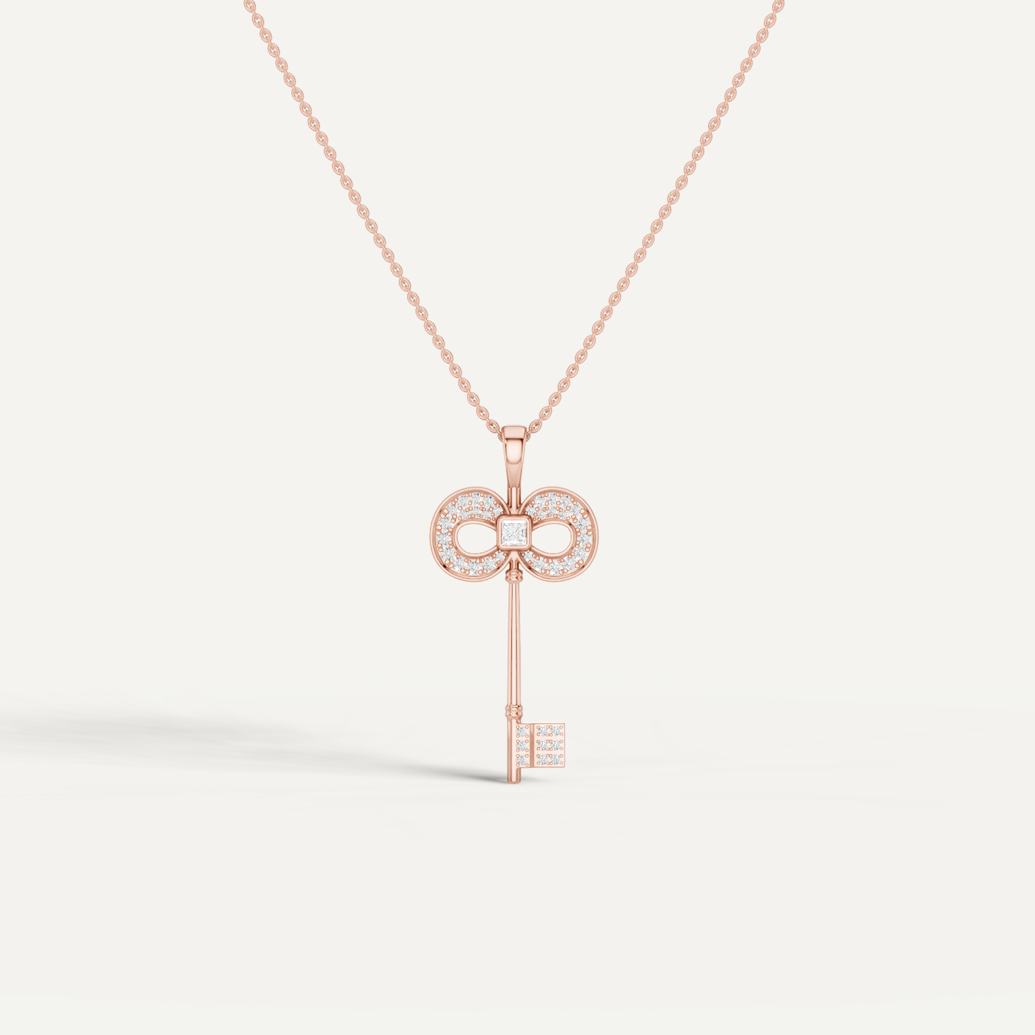 Keeley, Key Pendant in 14K Rose Gold