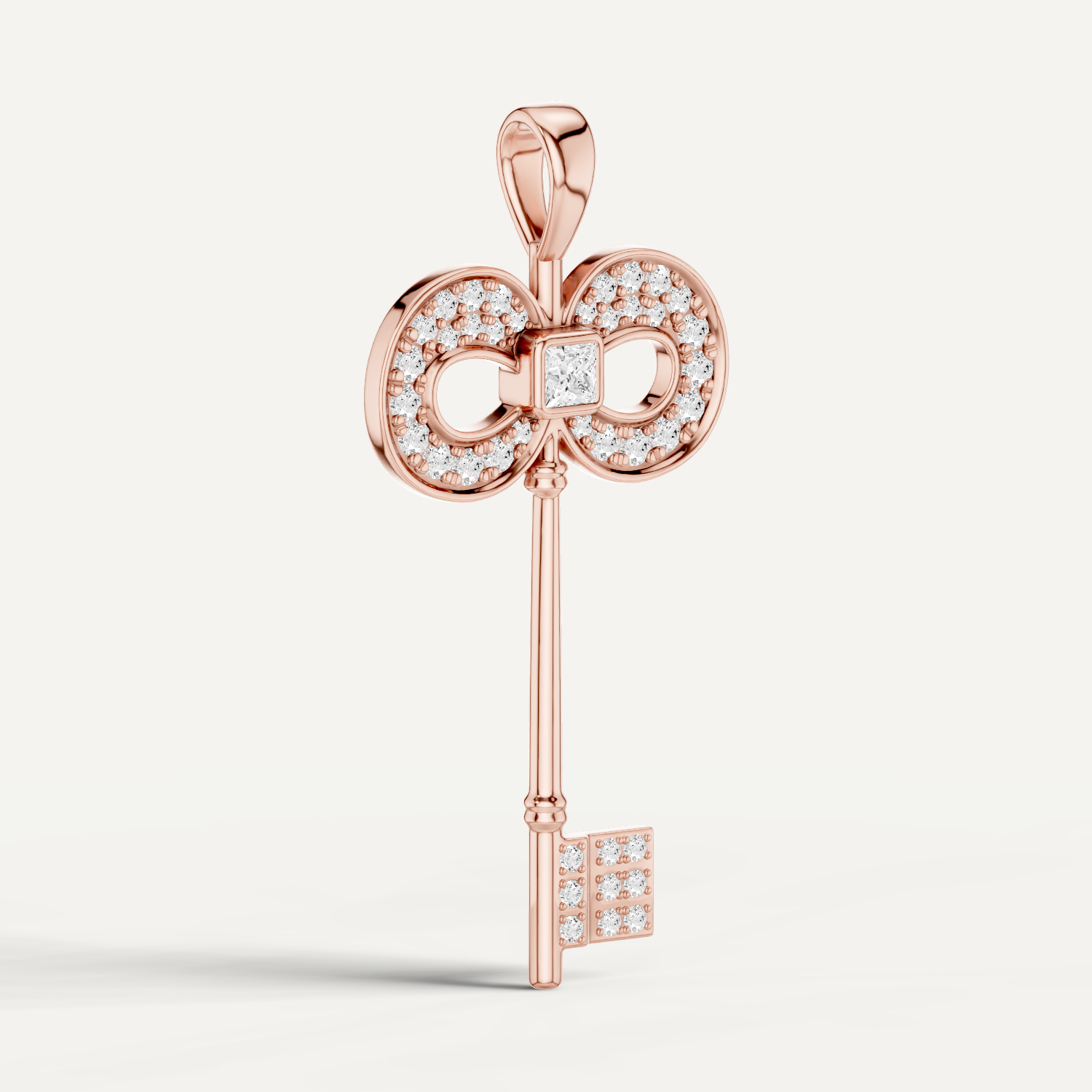 Keeley, Key Pendant in 18K Rose Gold