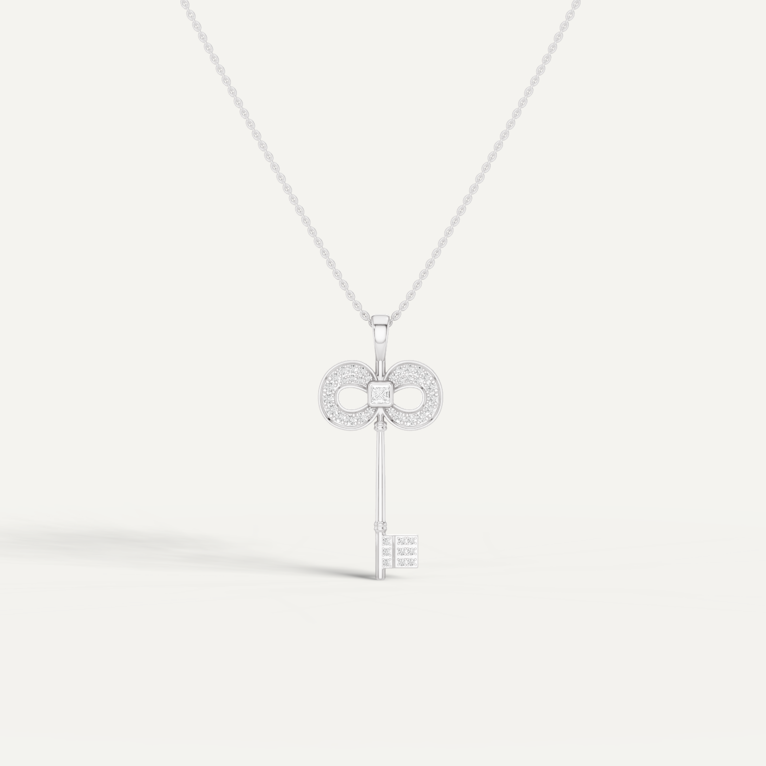 Keeley, Key Pendant in 14K White Gold