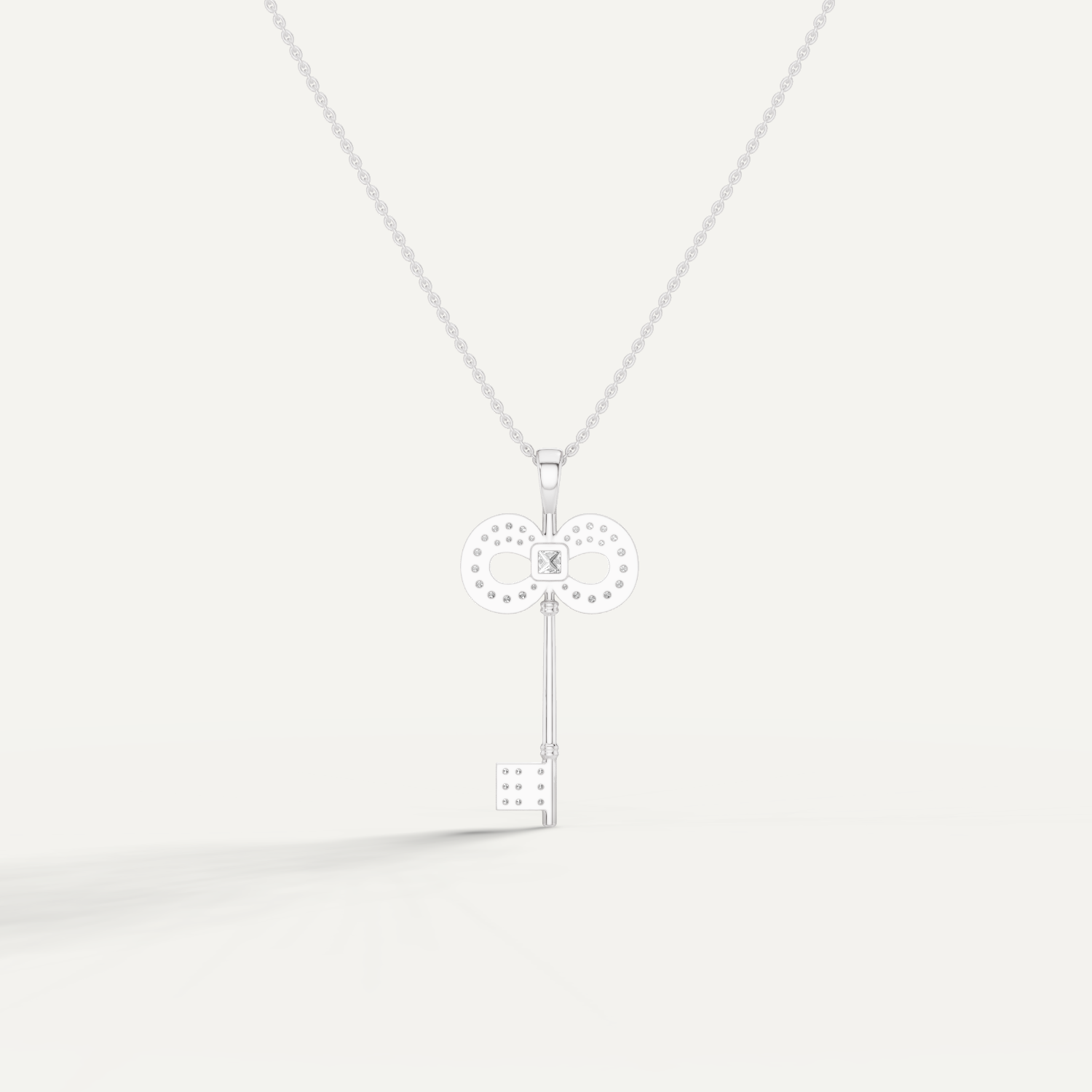 Keeley, Key Pendant in 14K White Gold