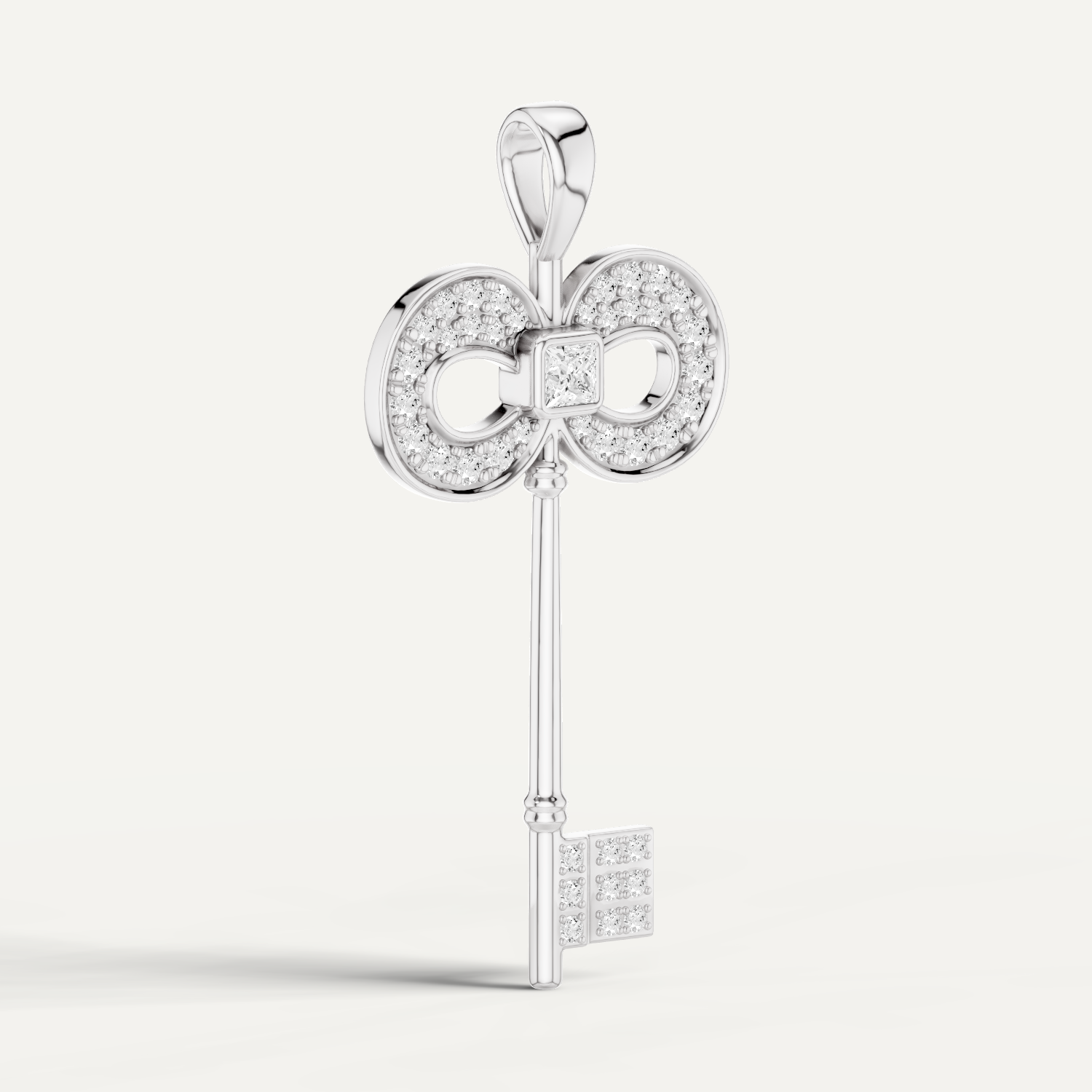 Keeley, Key Pendant in 14K White Gold