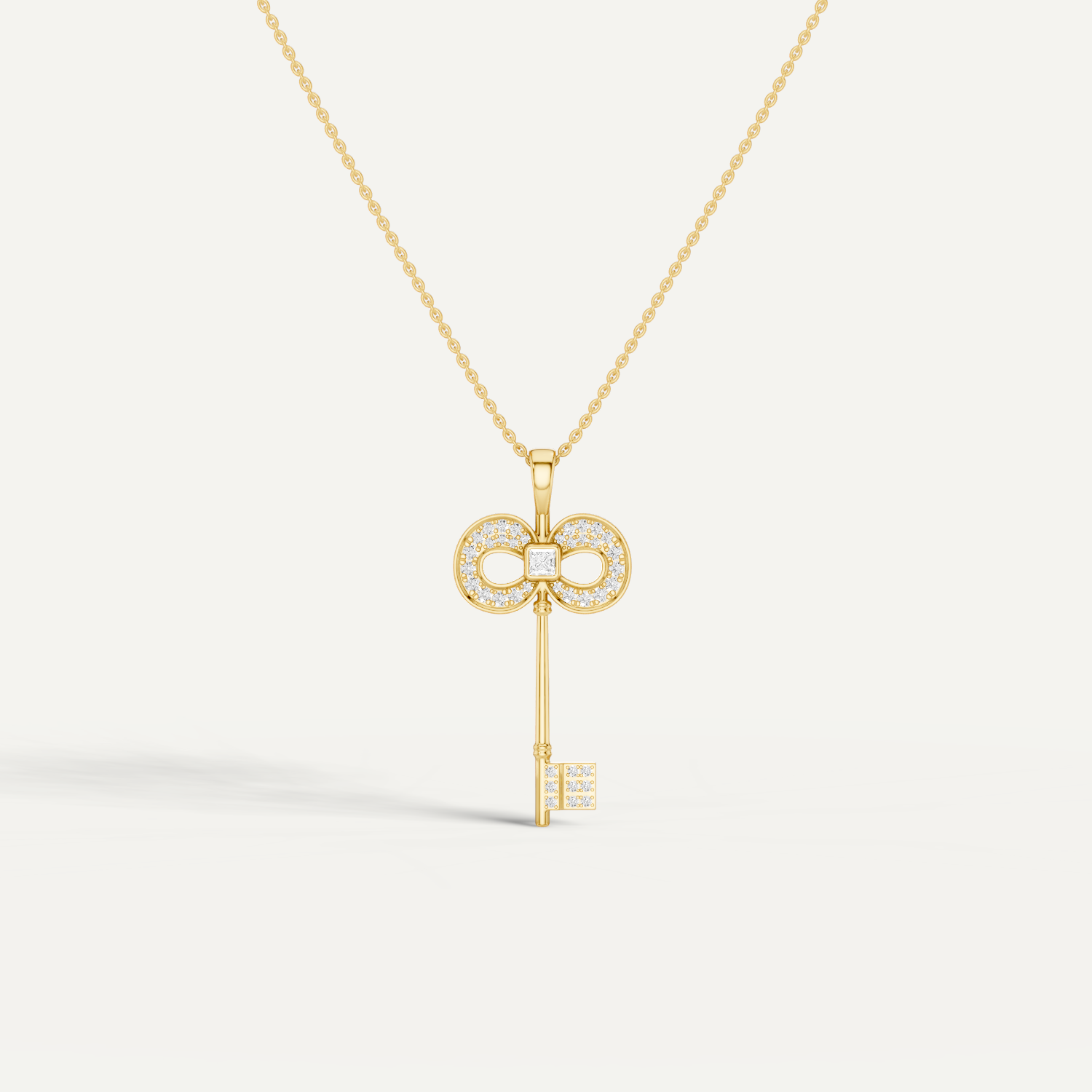 Keeley, Key Pendant in 18K Yellow Gold
