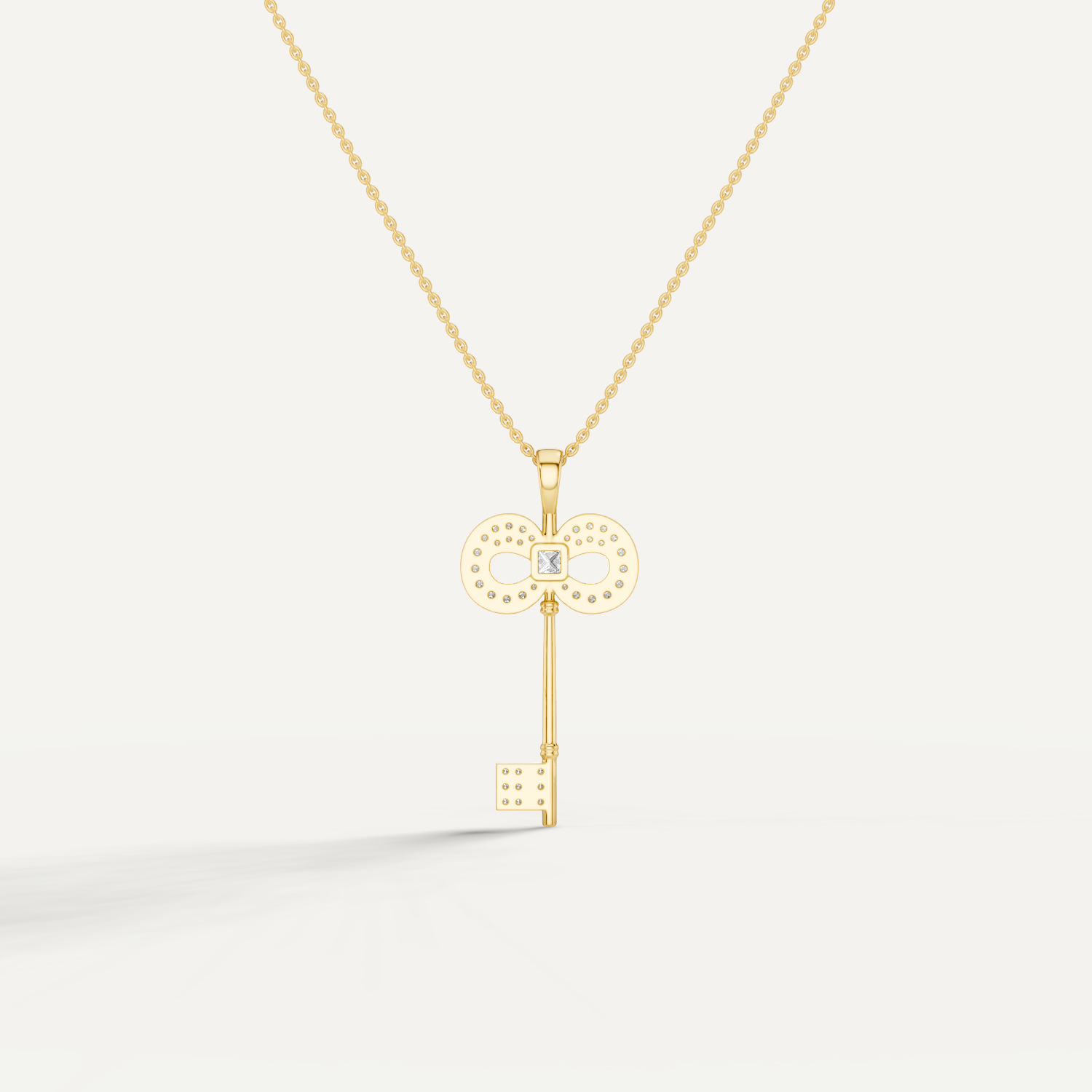 Keeley, Key Pendant in 18K Yellow Gold