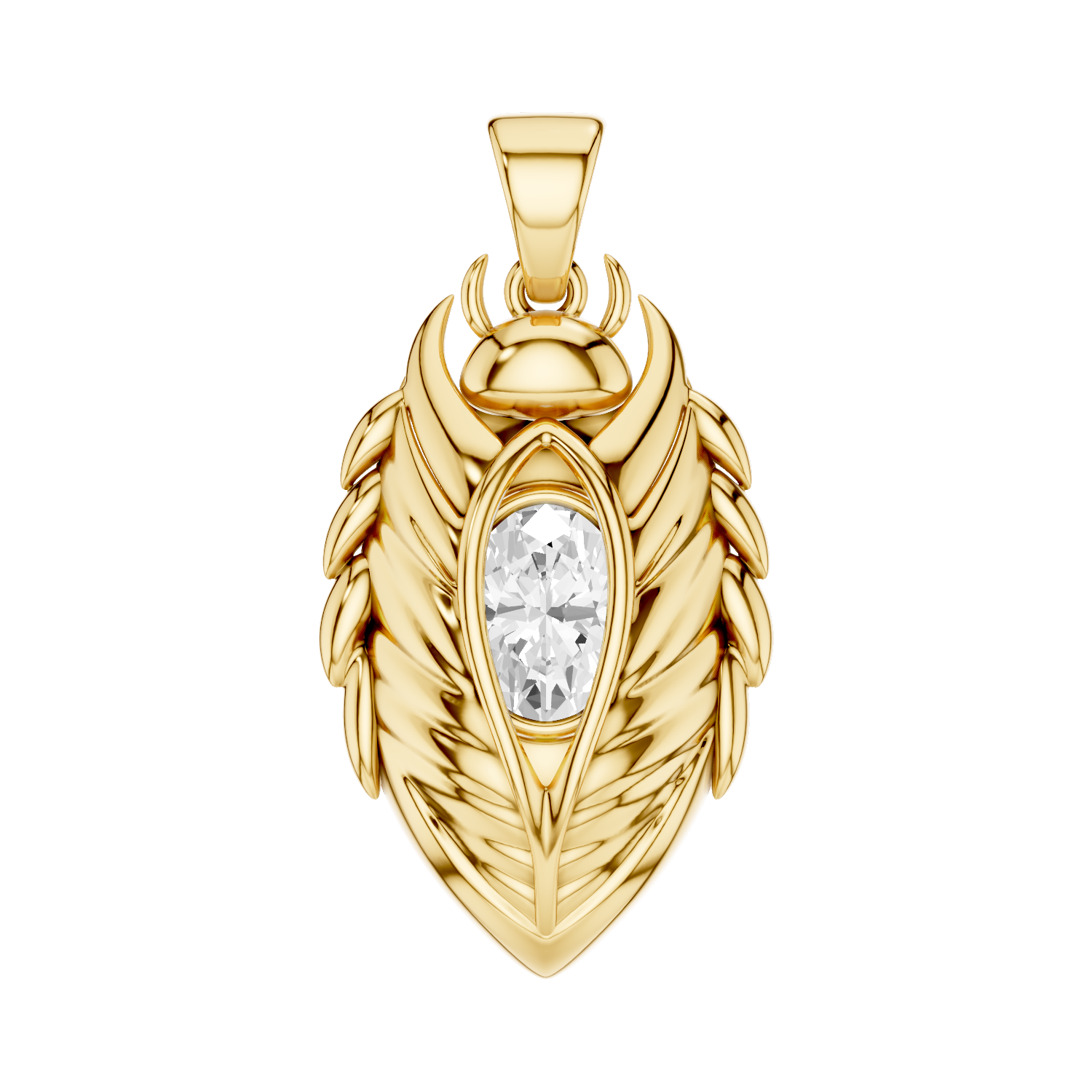 Scarabyne, Scarab Pendant , Gold