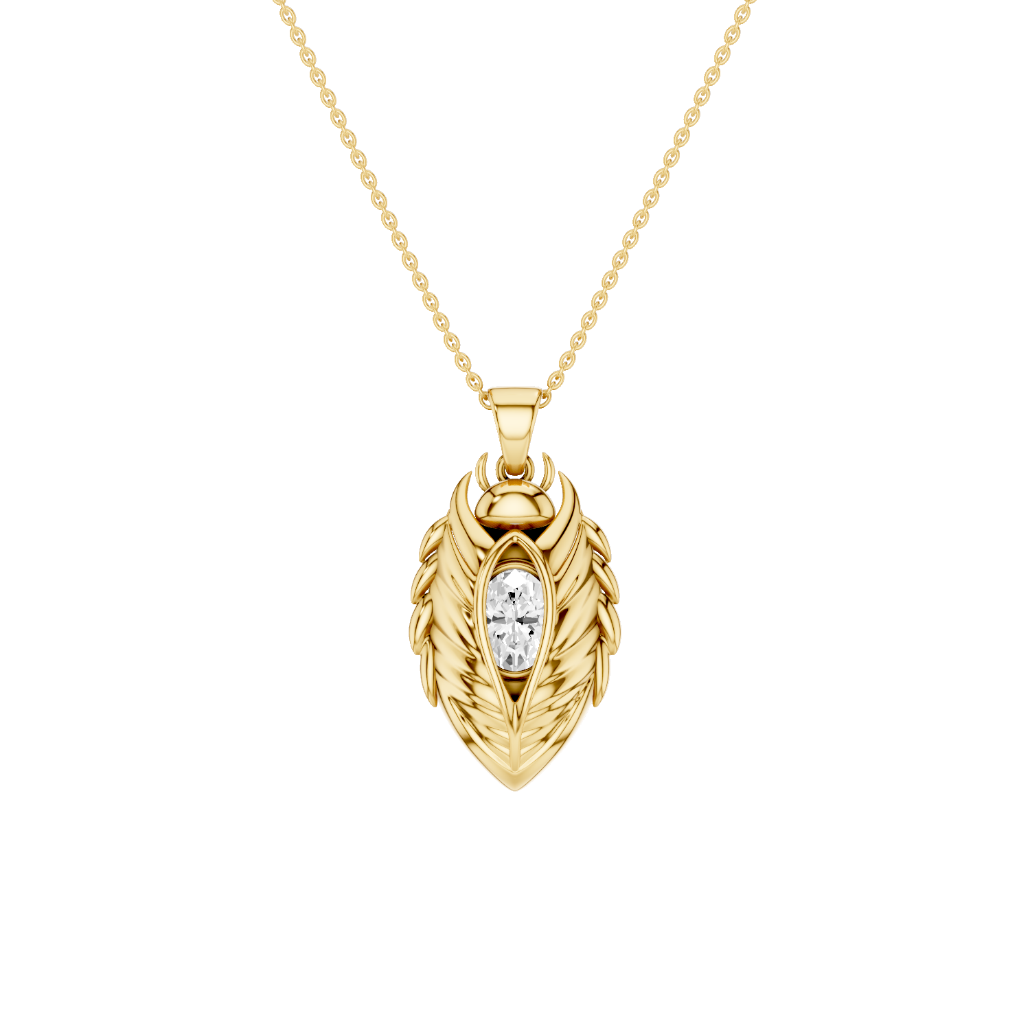 Scarabyne, Scarab Pendant , Gold