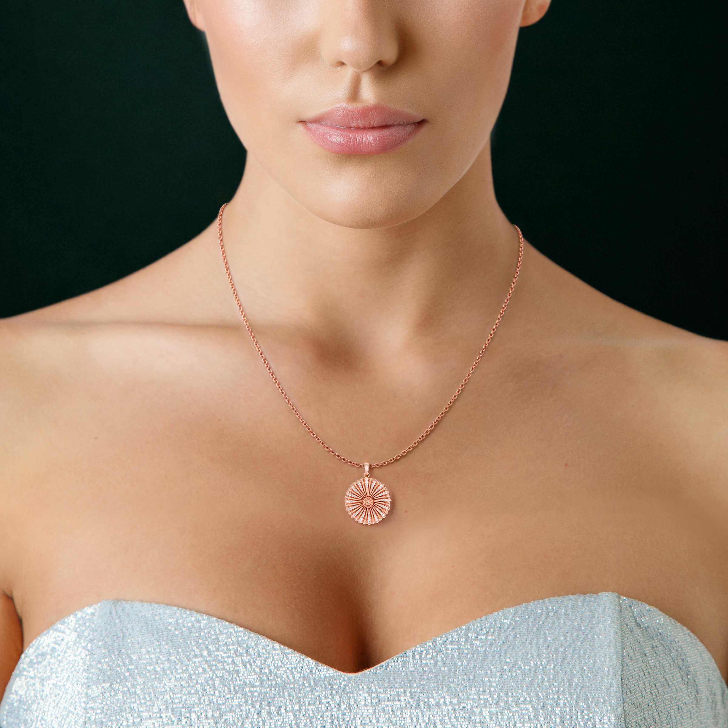 Marbella, Sea Shell Pendant in 18K Rose Gold