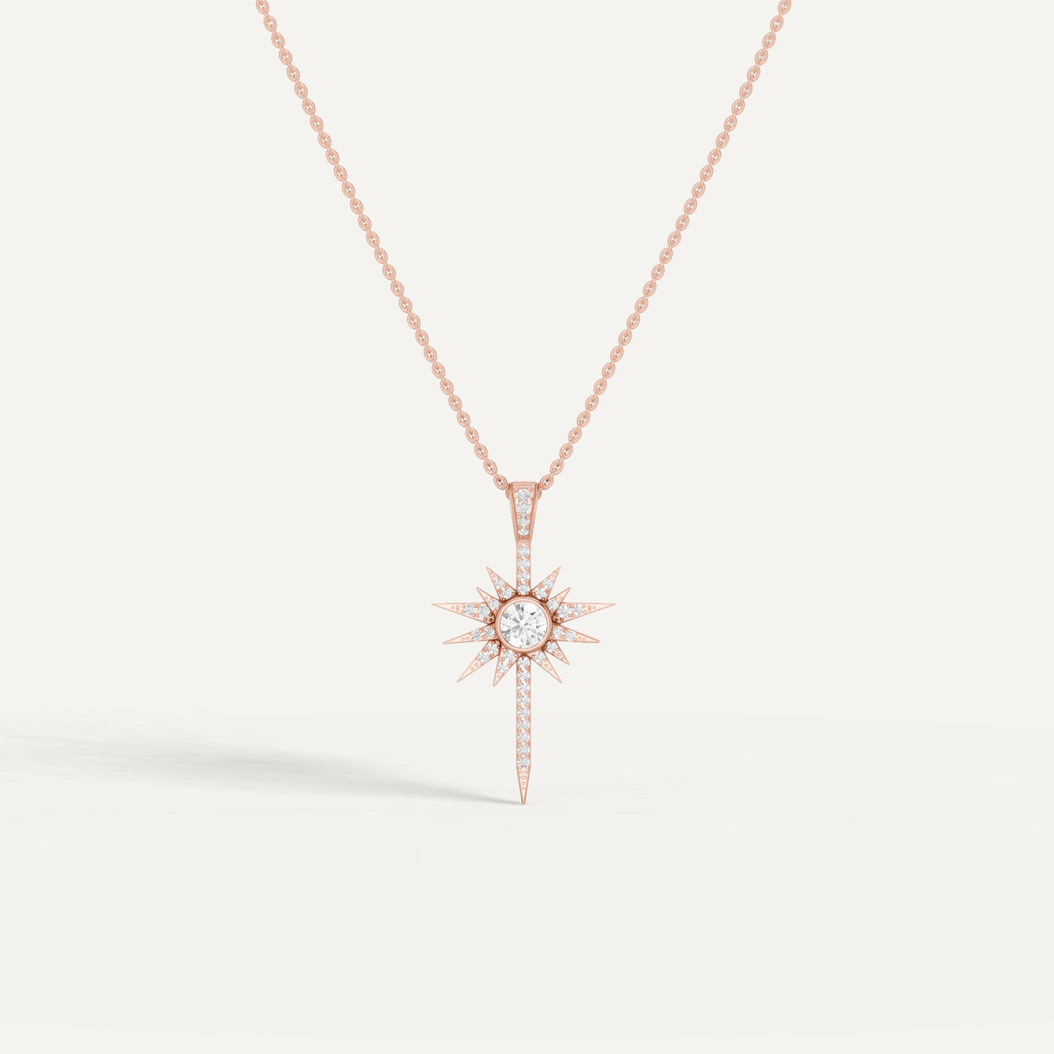 Skyglint, Shooting Star Pendant in 18K Rose Gold