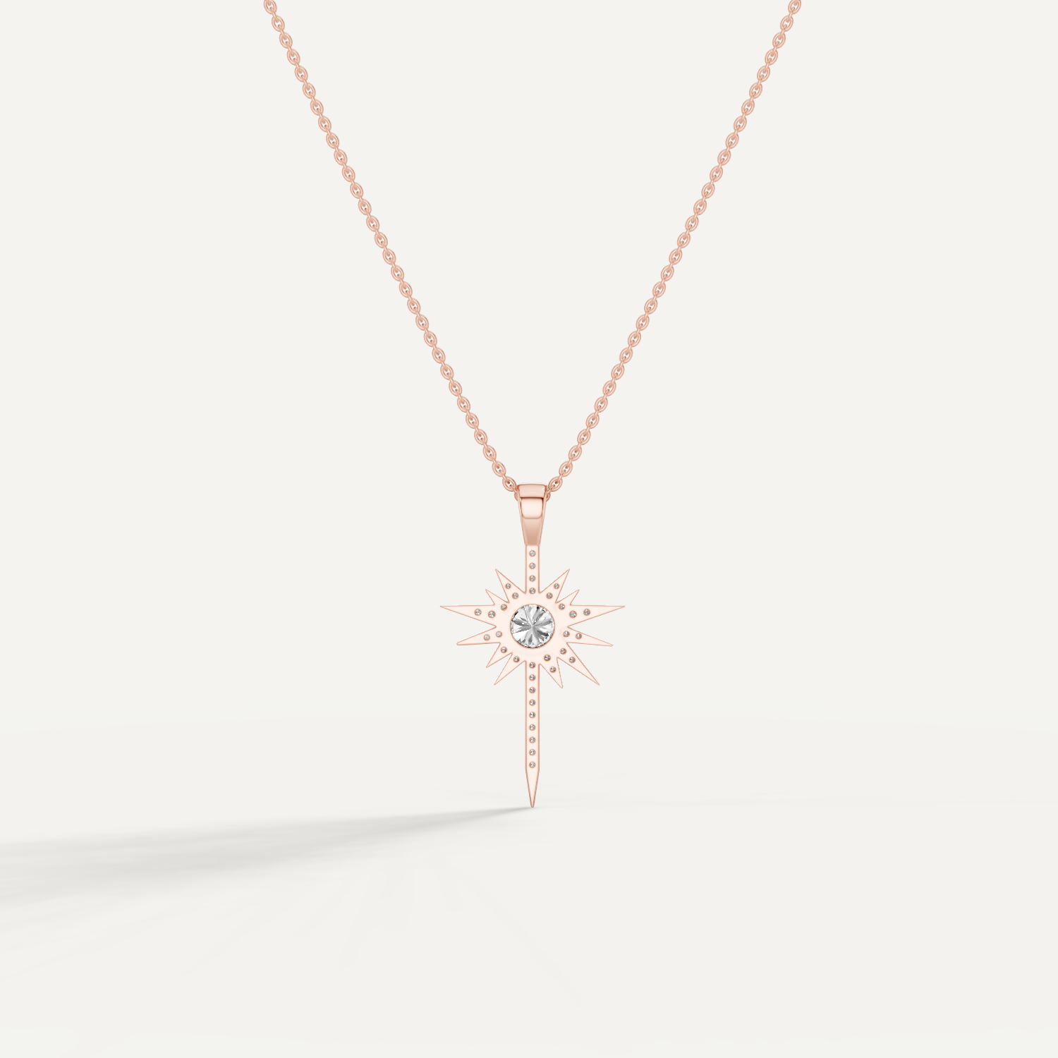 Skyglint, Shooting Star Pendant in 18K Rose Gold
