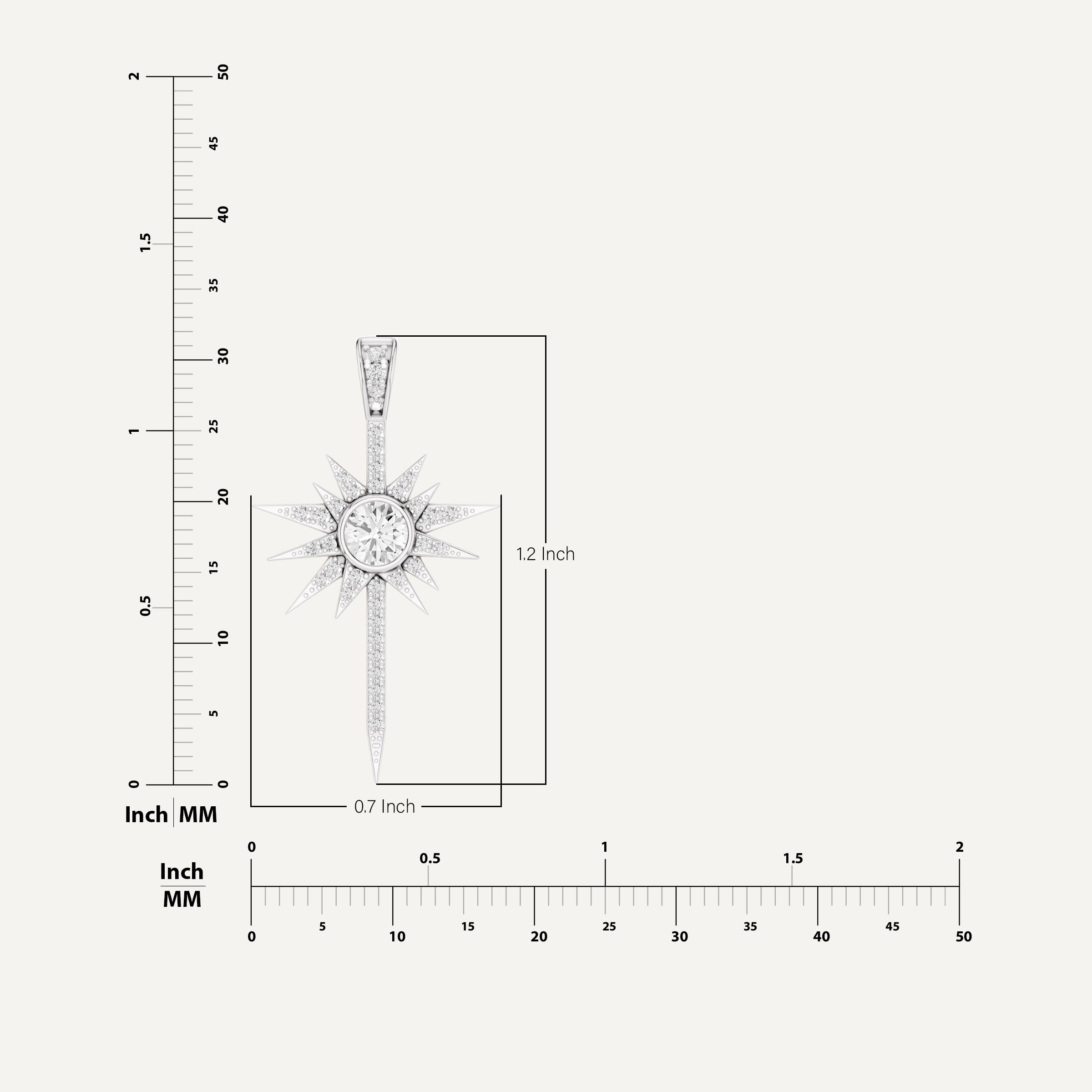 Skyglint, Shooting Star Pendant in 18K White Gold