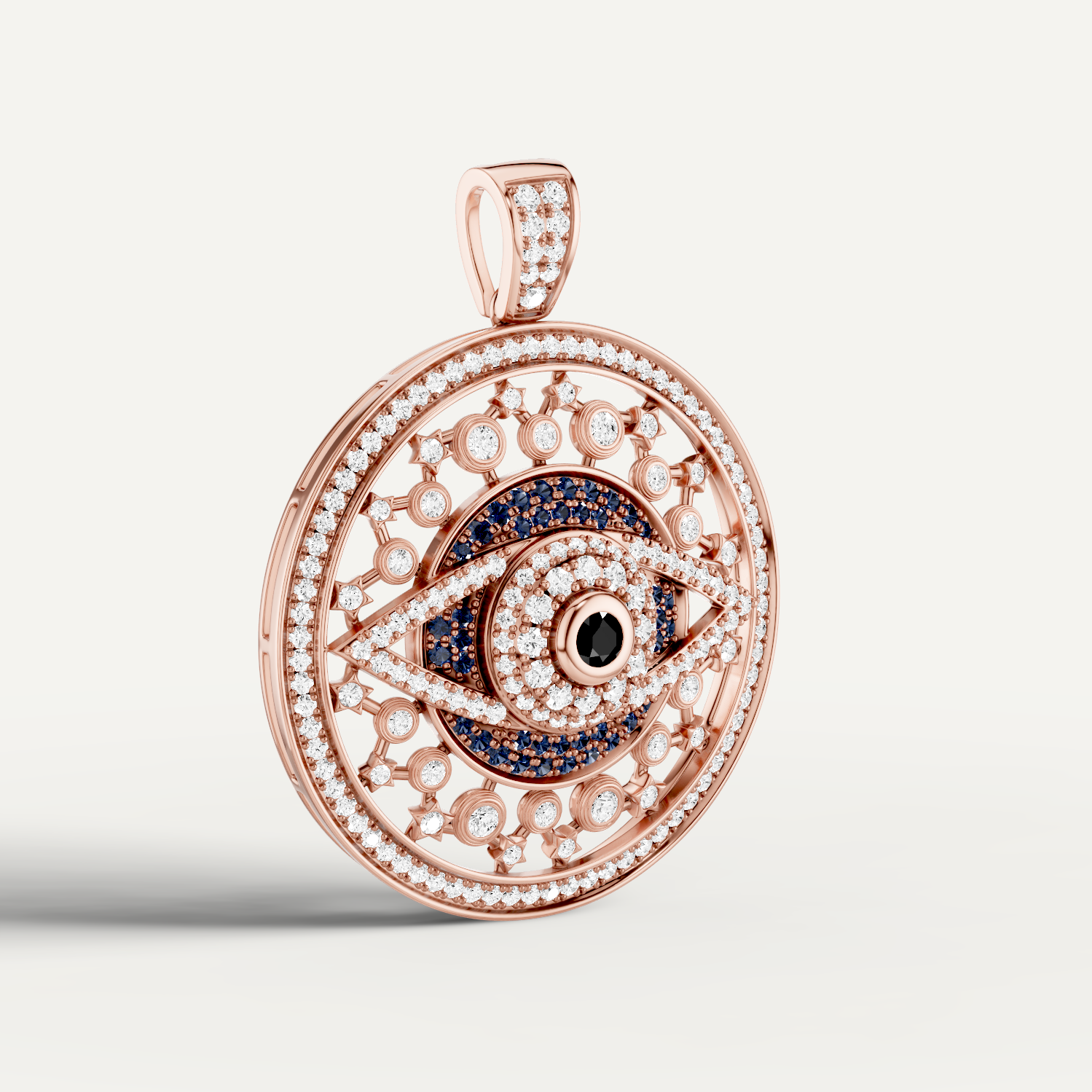 Occulux, Evil Eye Pendant in 18K Rose Gold
